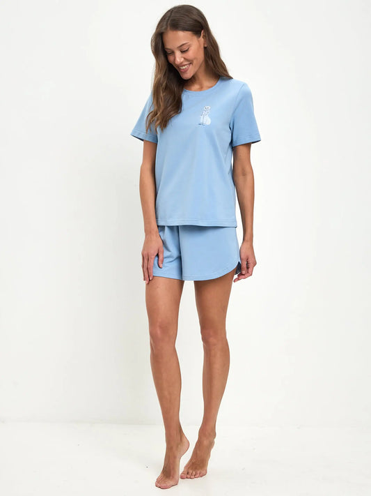 Blue Pajamas | Loungewear For Cat Lovers | Cat e Lolette