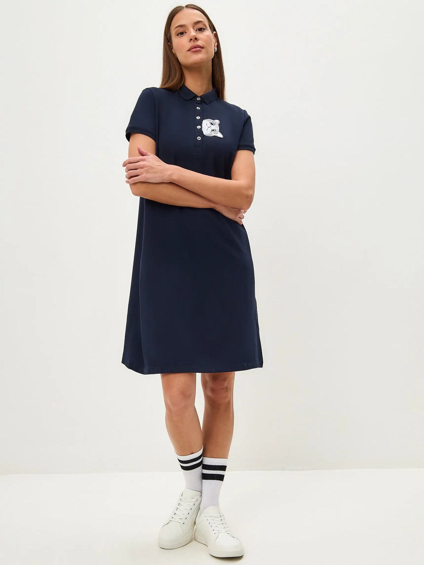 Blue Polo Dress Cat | Polo t-shirt & dress For Cat Lovers | Cat e