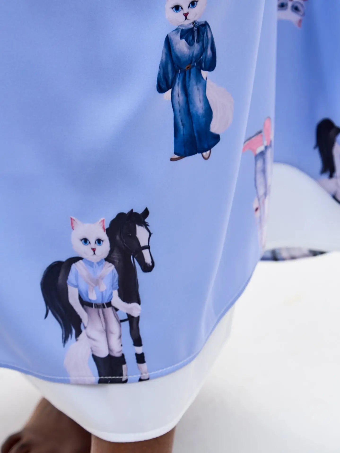Blue Silk Loungewear | Loungewear For Cat Lovers | Cat e Lolette