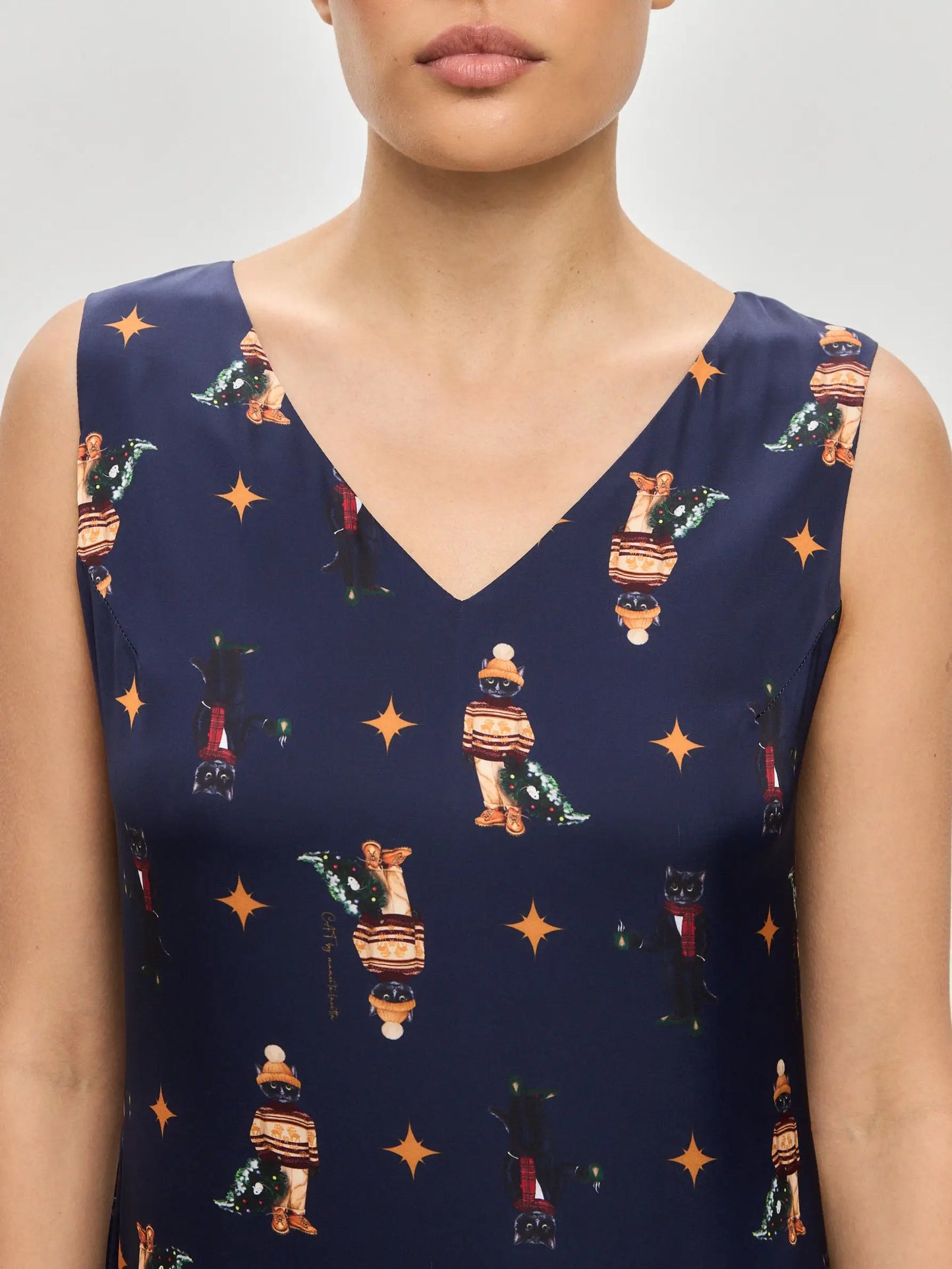 Blue Silk Loungewear | Loungewear For Cat Lovers | Cat e Lolette