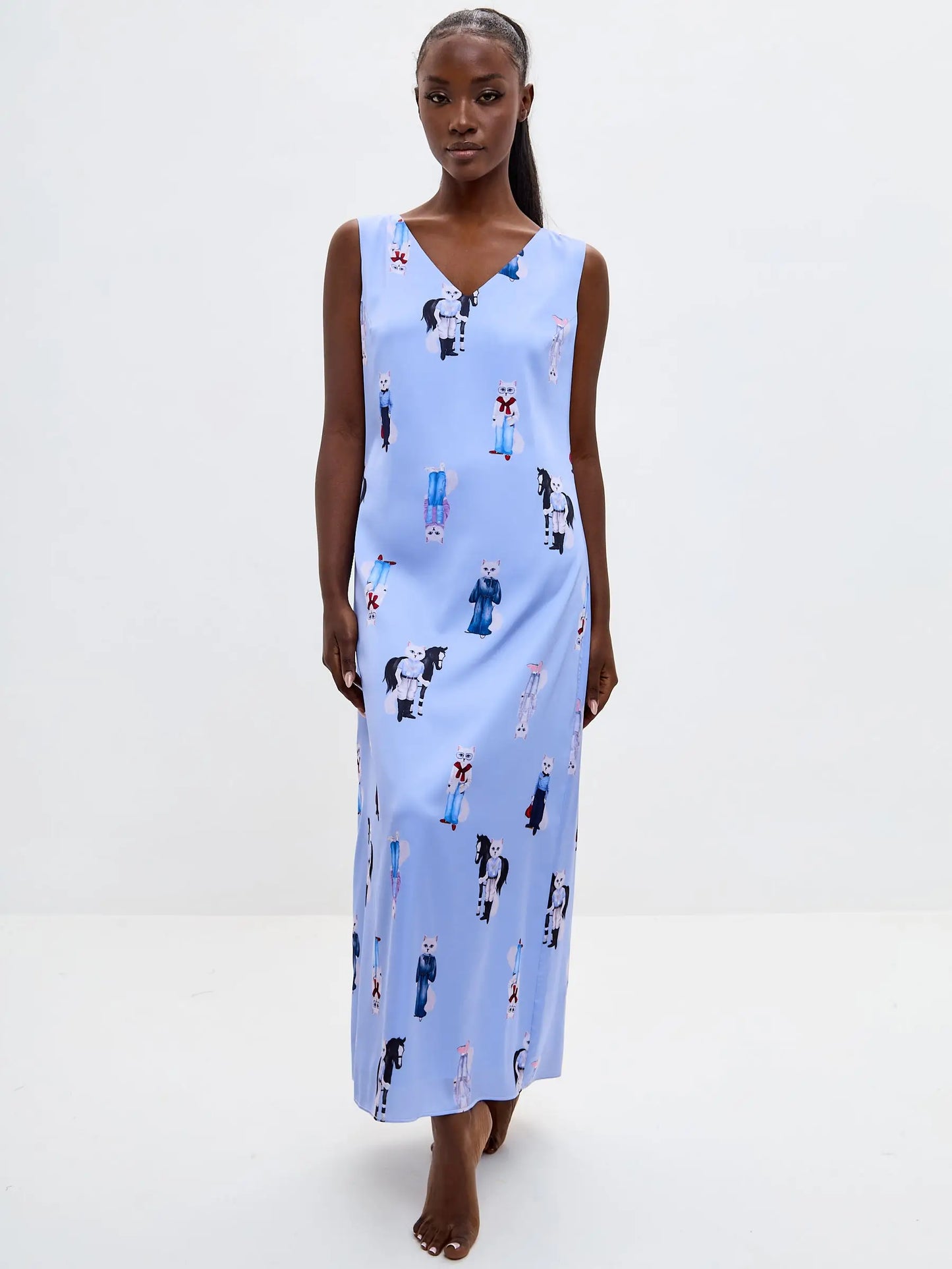 Blue Silk Loungewear | Loungewear For Cat Lovers | Cat e Lolette