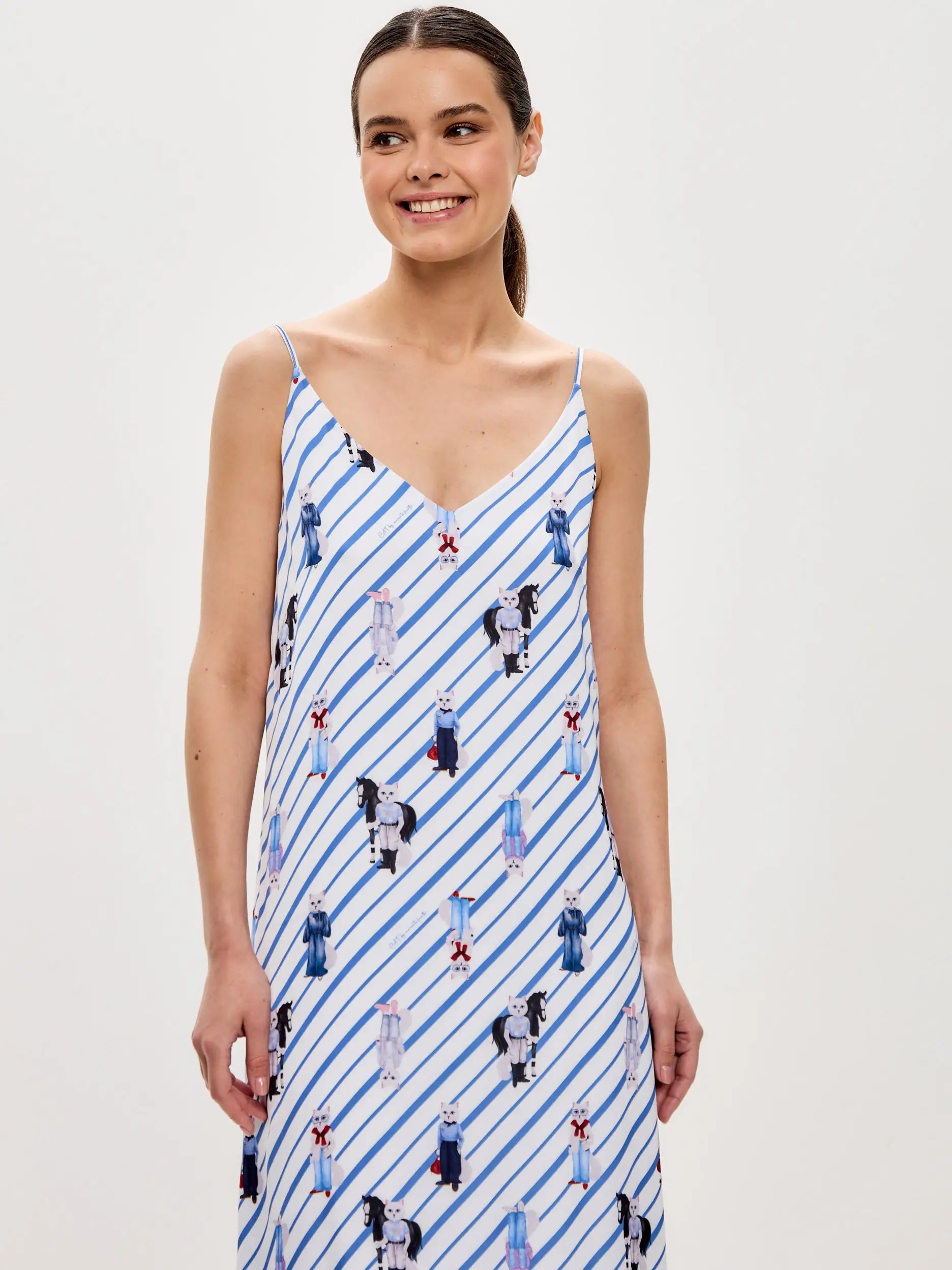 Blue Silk Loungewear | Loungewear For Cat Lovers | Cat e Lolette