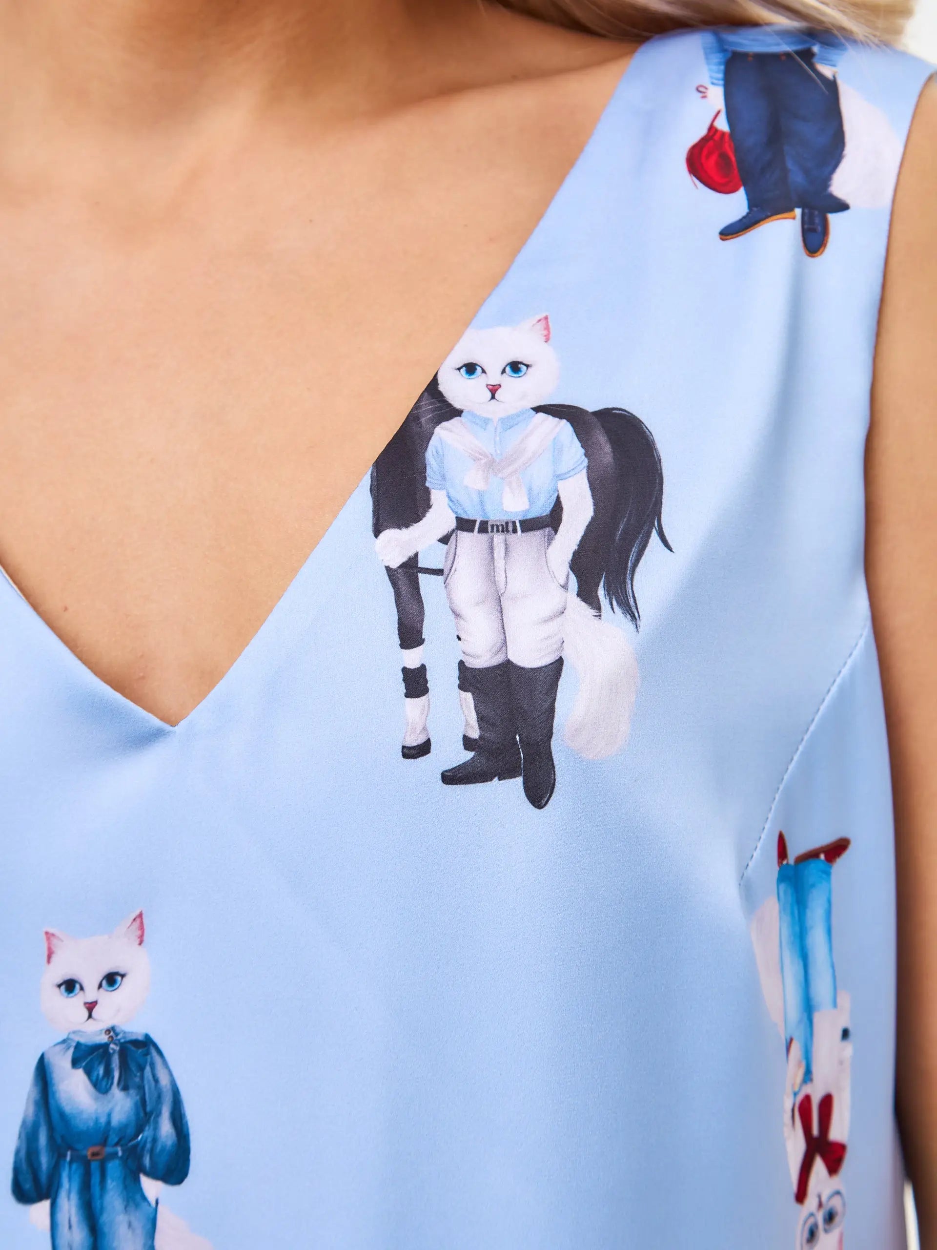 Blue Silk Loungewear | Loungewear For Cat Lovers | Cat e Lolette