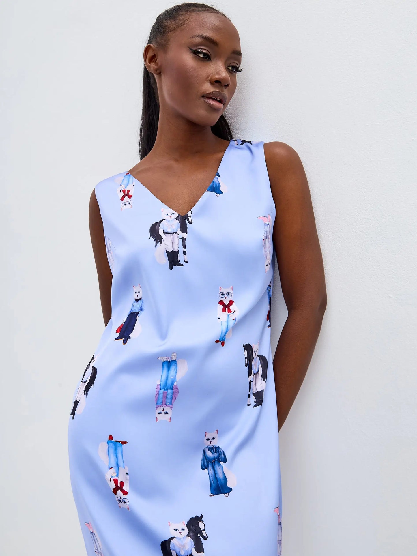 Blue Silk Loungewear | Loungewear For Cat Lovers | Cat e Lolette