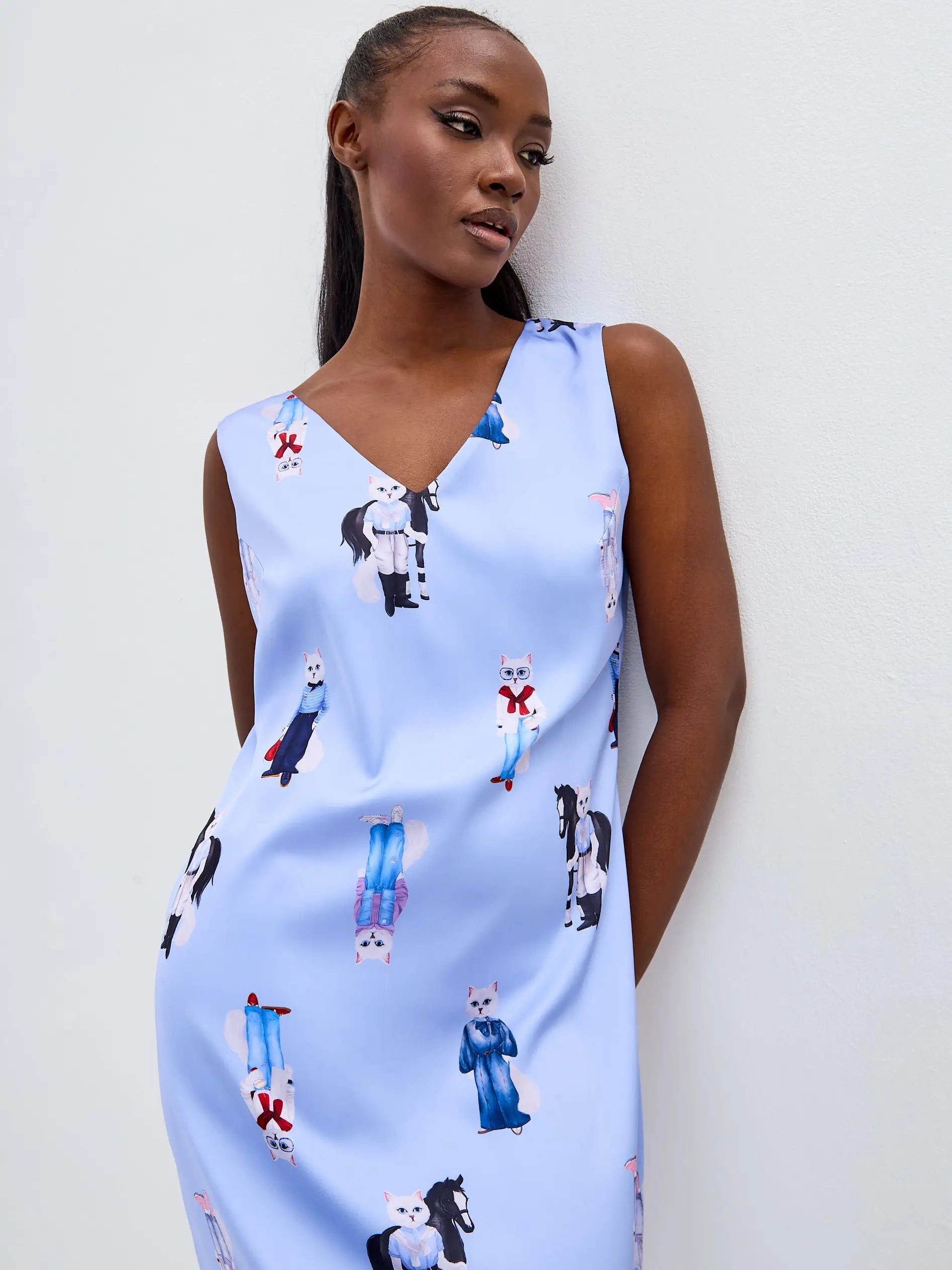Blue Silk Loungewear | Loungewear For Cat Lovers | Cat e Lolette