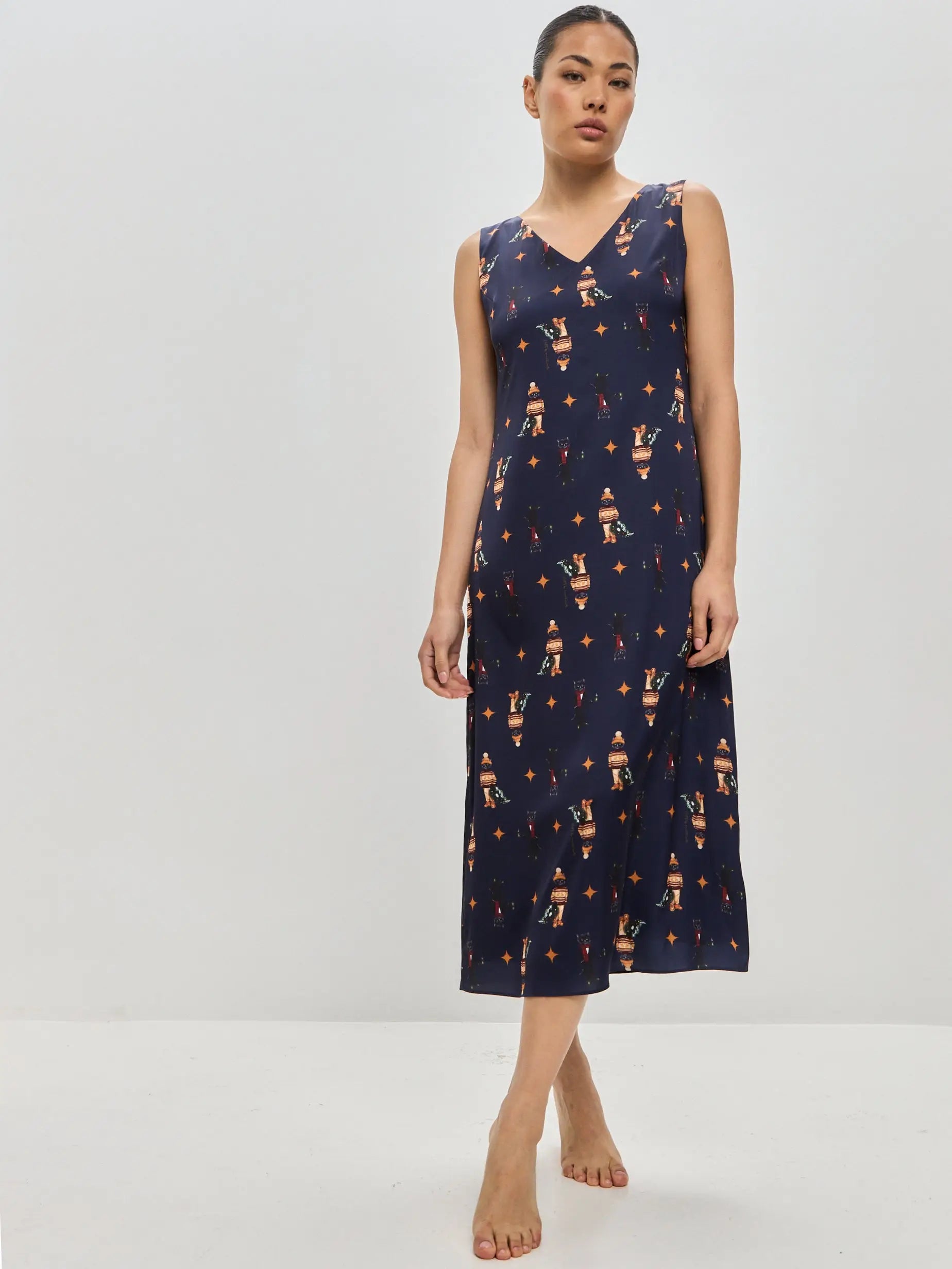 Blue Silk Loungewear | Loungewear For Cat Lovers | Cat e Lolette
