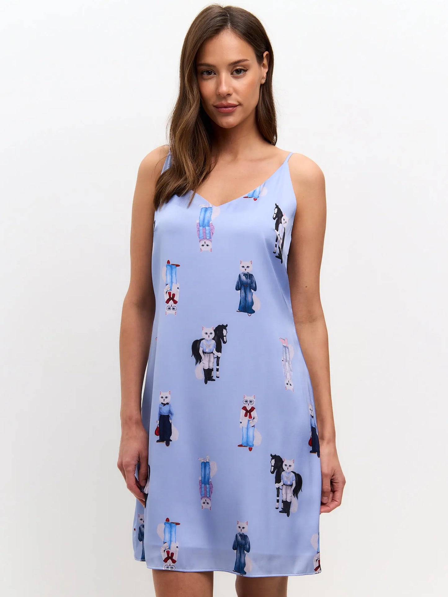 Blue Silk Loungewear | Loungewear For Cat Lovers | Cat e Lolette