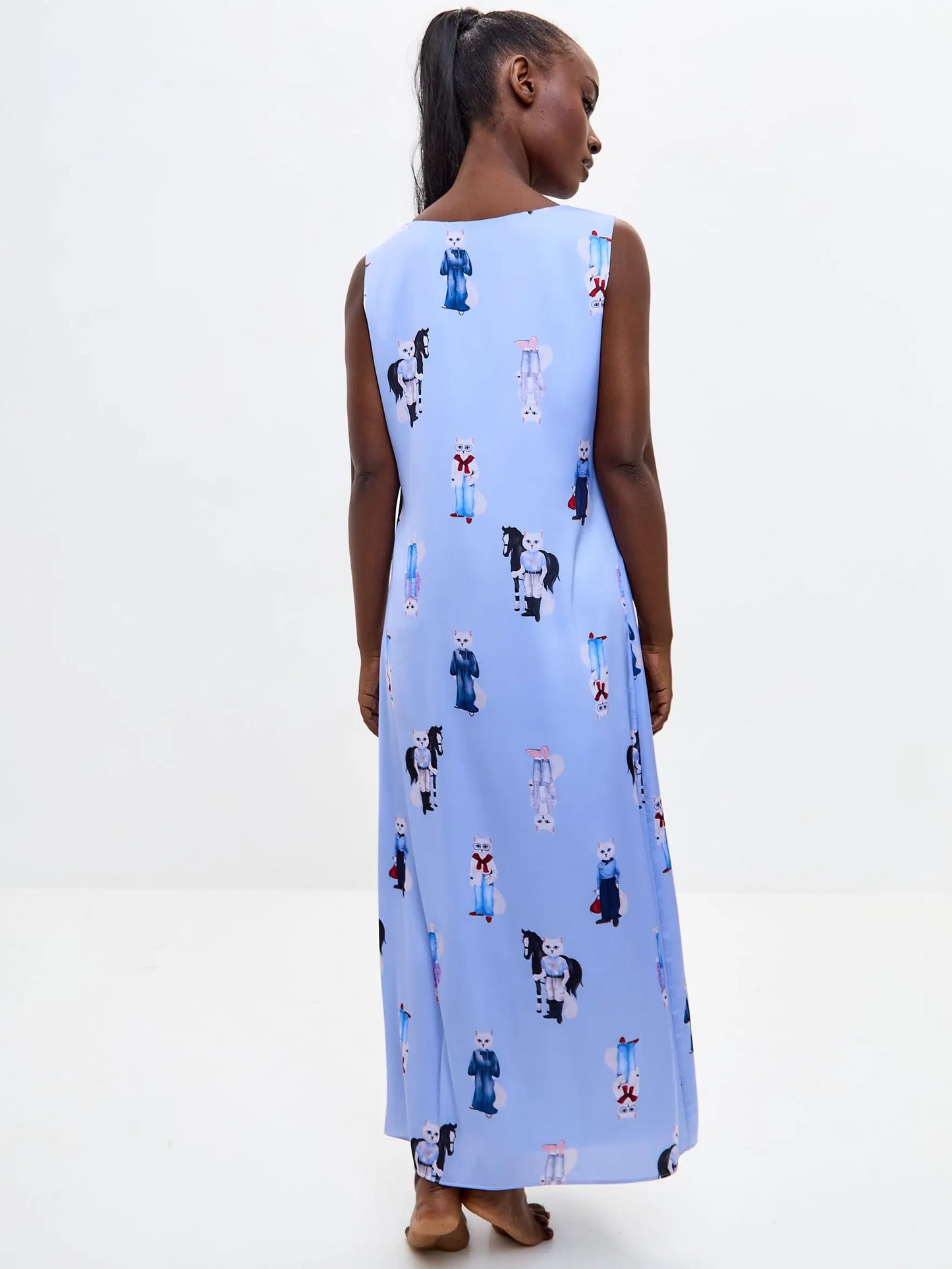 Blue Silk Loungewear | Loungewear For Cat Lovers | Cat e Lolette