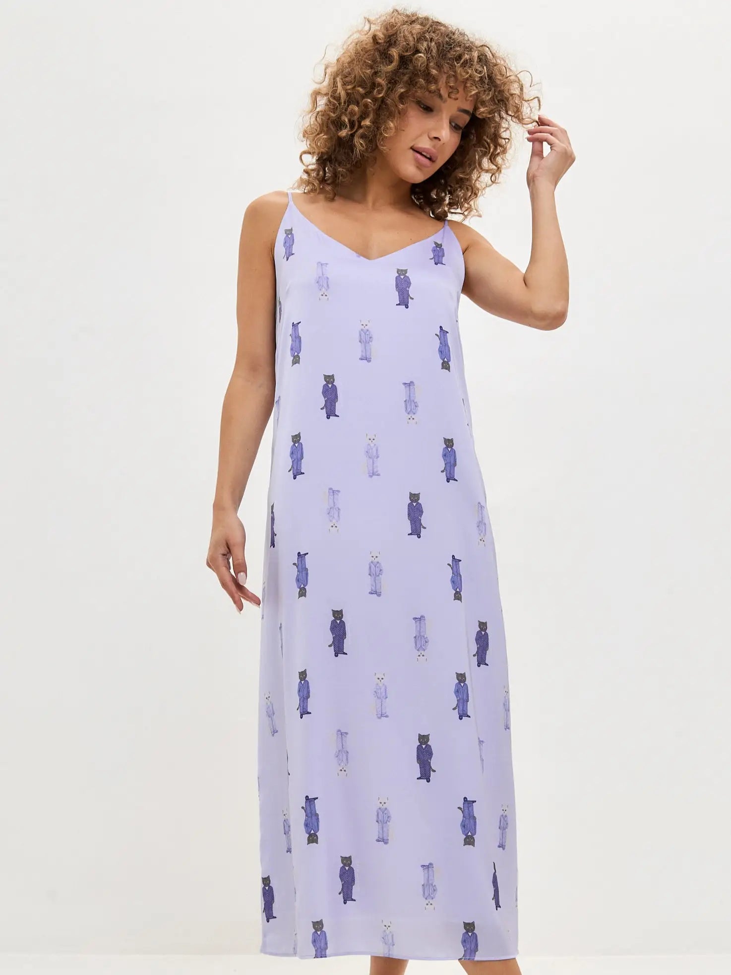 Blue Silk Loungewear | Loungewear For Cat Lovers | Cat e Lolette