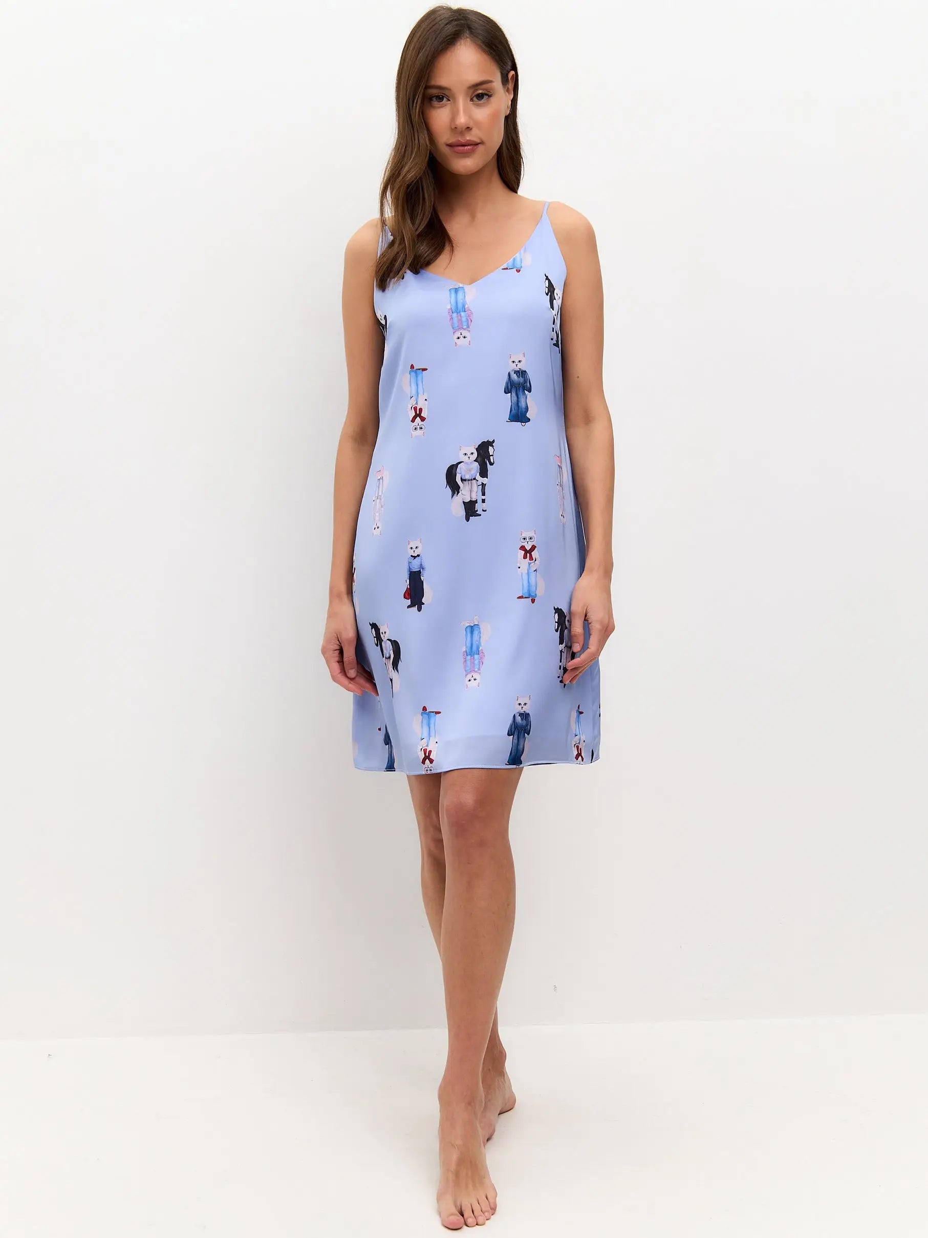 Blue Silk Loungewear | Loungewear For Cat Lovers | Cat e Lolette