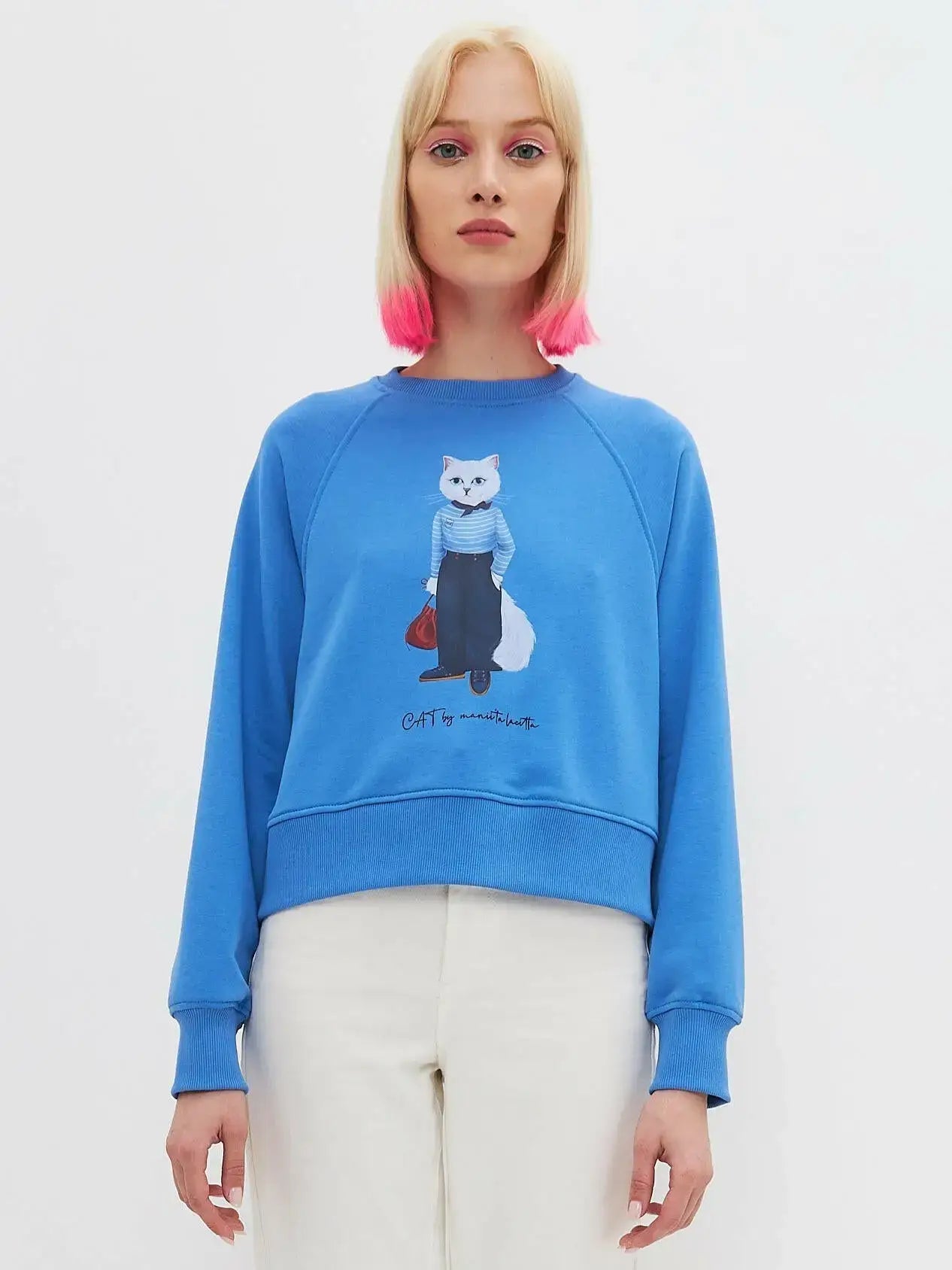 Blue Sweatshirt Mariner Cat | Hoodie & sweatshirt For Cat Lovers