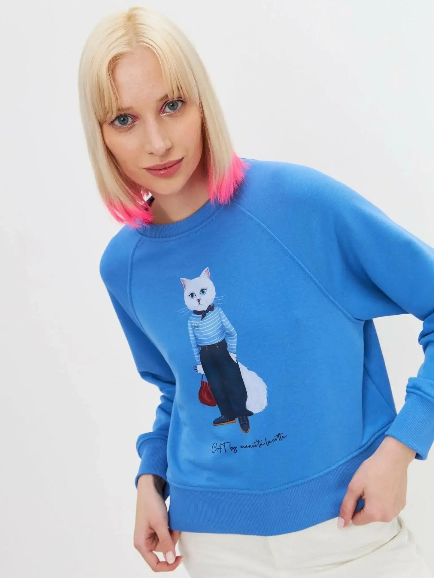 Blue Sweatshirt Mariner Cat | Hoodie & sweatshirt For Cat Lovers