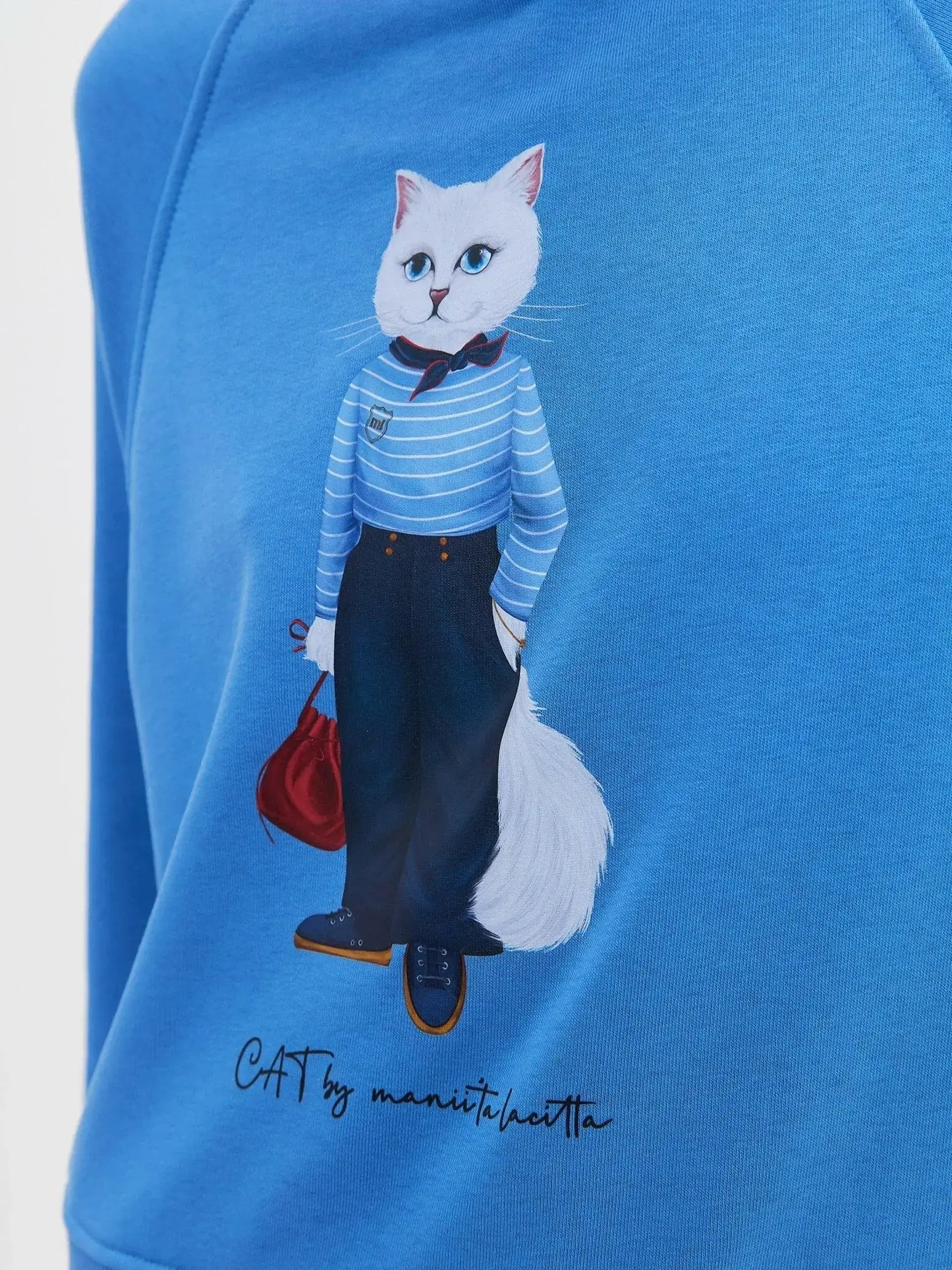 Blue Sweatshirt Mariner Cat | Hoodie & sweatshirt For Cat Lovers
