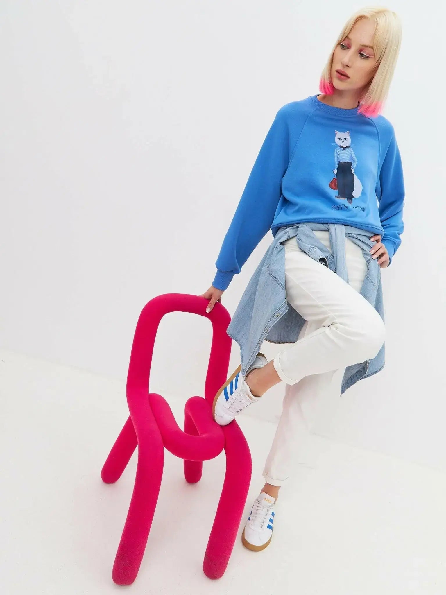 Blue Sweatshirt Mariner Cat | Hoodie & sweatshirt For Cat Lovers