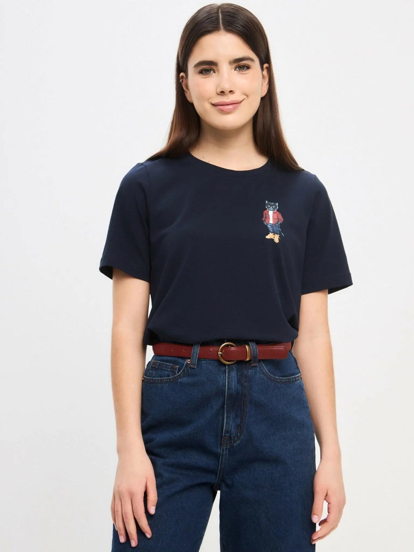 Blue T-shirt Country Cat | T-shirt For Cat Lovers | Cat e Lolette
