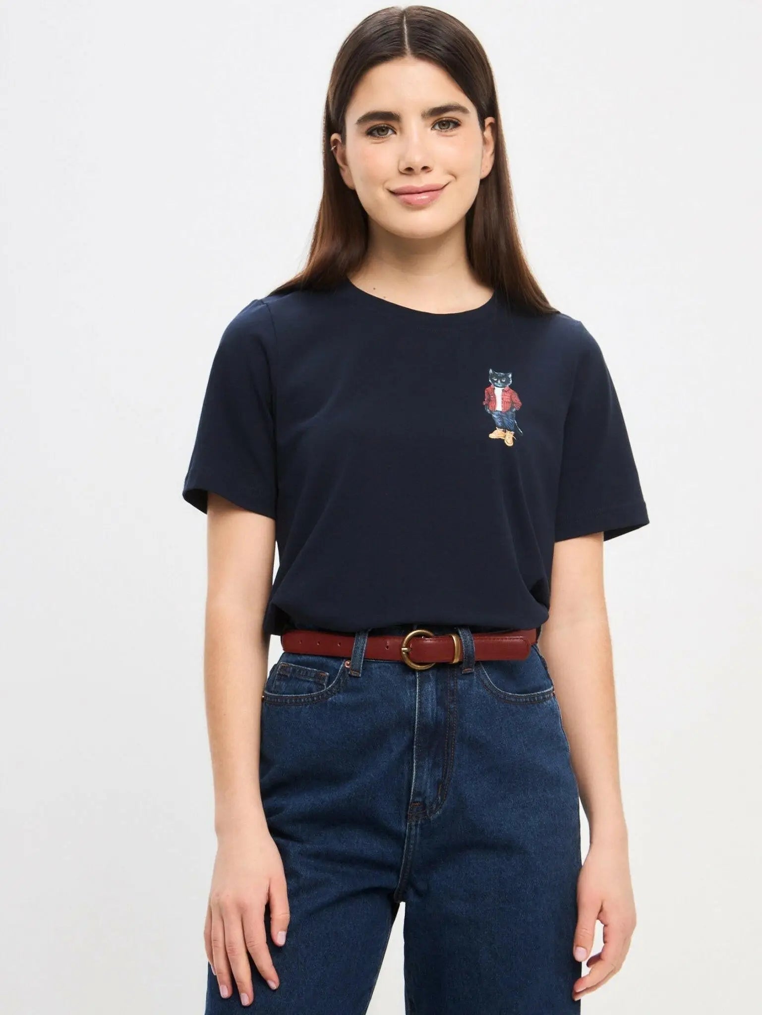 Blue T-shirt Country Cat | T-shirt For Cat Lovers | Cat e Lolette