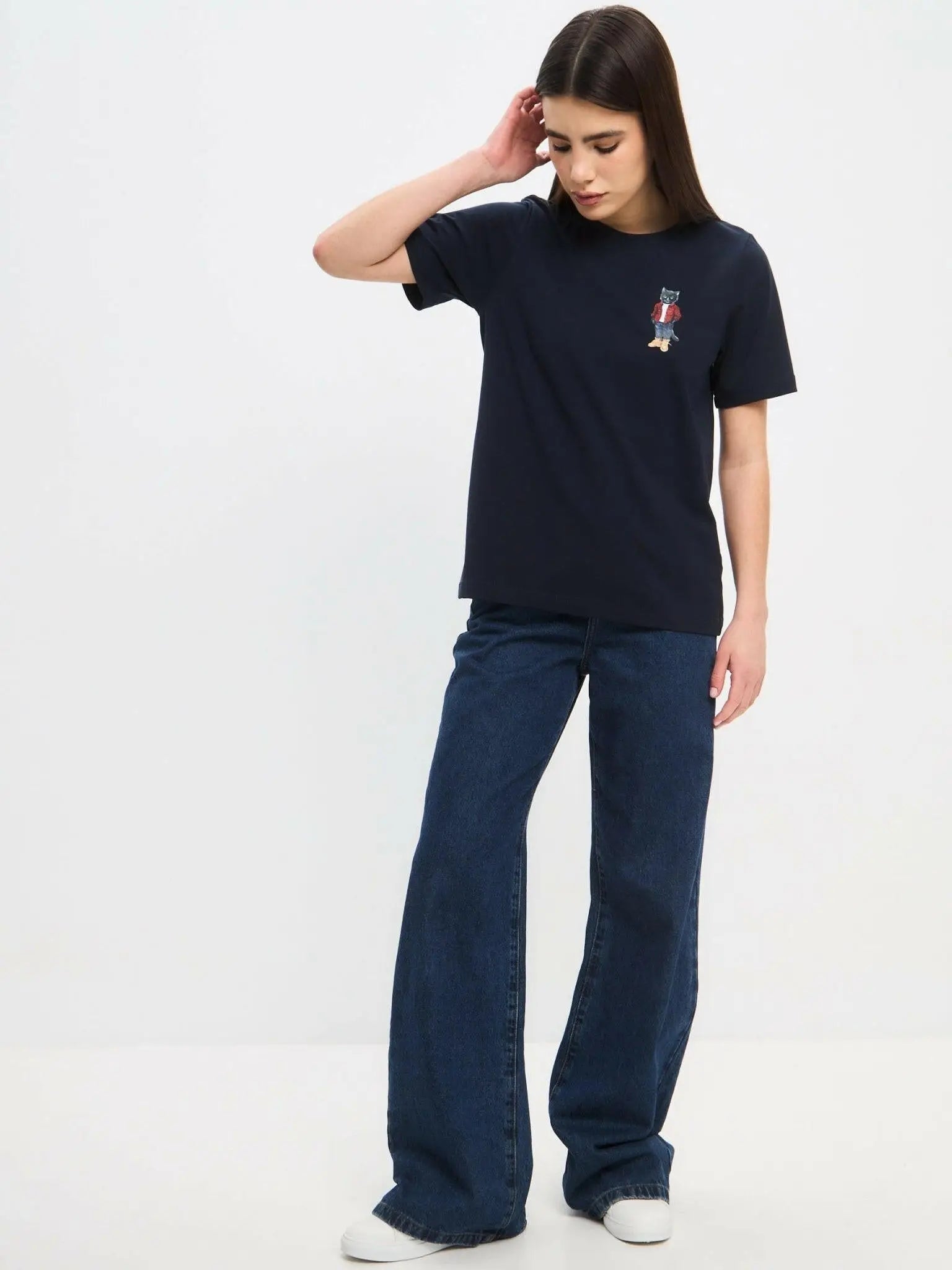 Blue T-shirt Country Cat | T-shirt For Cat Lovers | Cat e Lolette