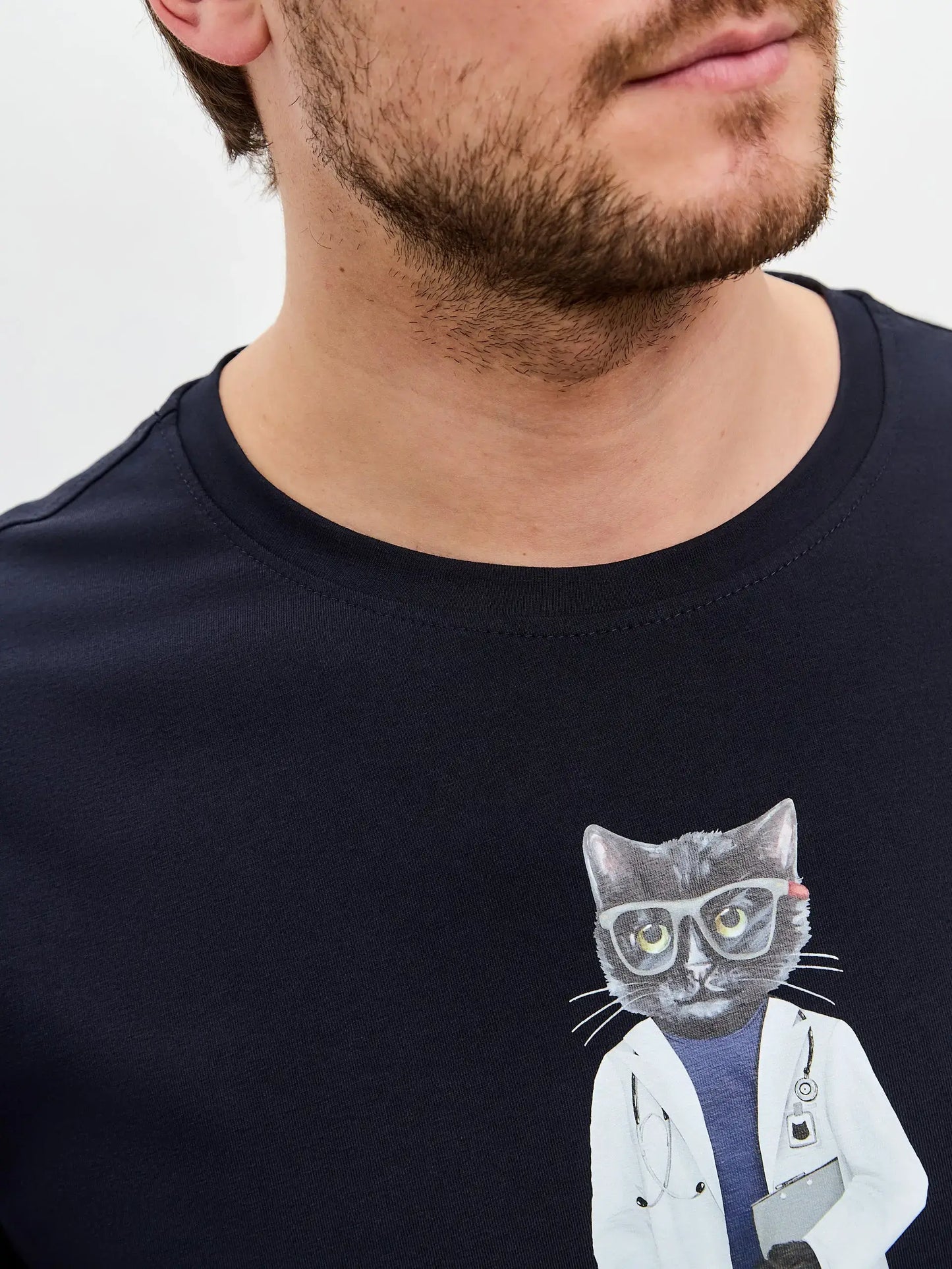 Blue T-shirt Doctor Cat | T-shirt For Cat Lovers | Cat e Lolette