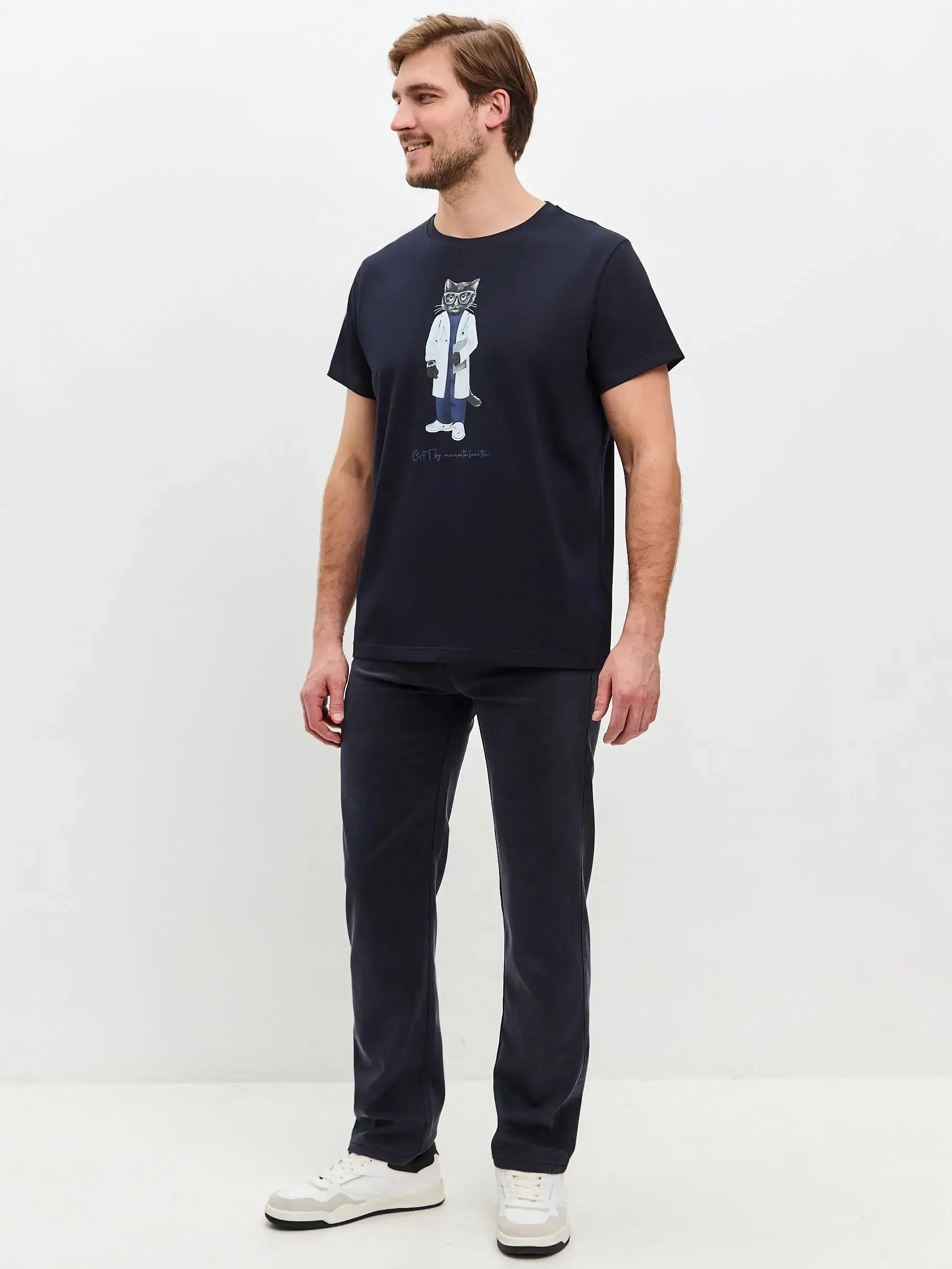 Blue T-shirt Doctor Cat | T-shirt For Cat Lovers | Cat e Lolette