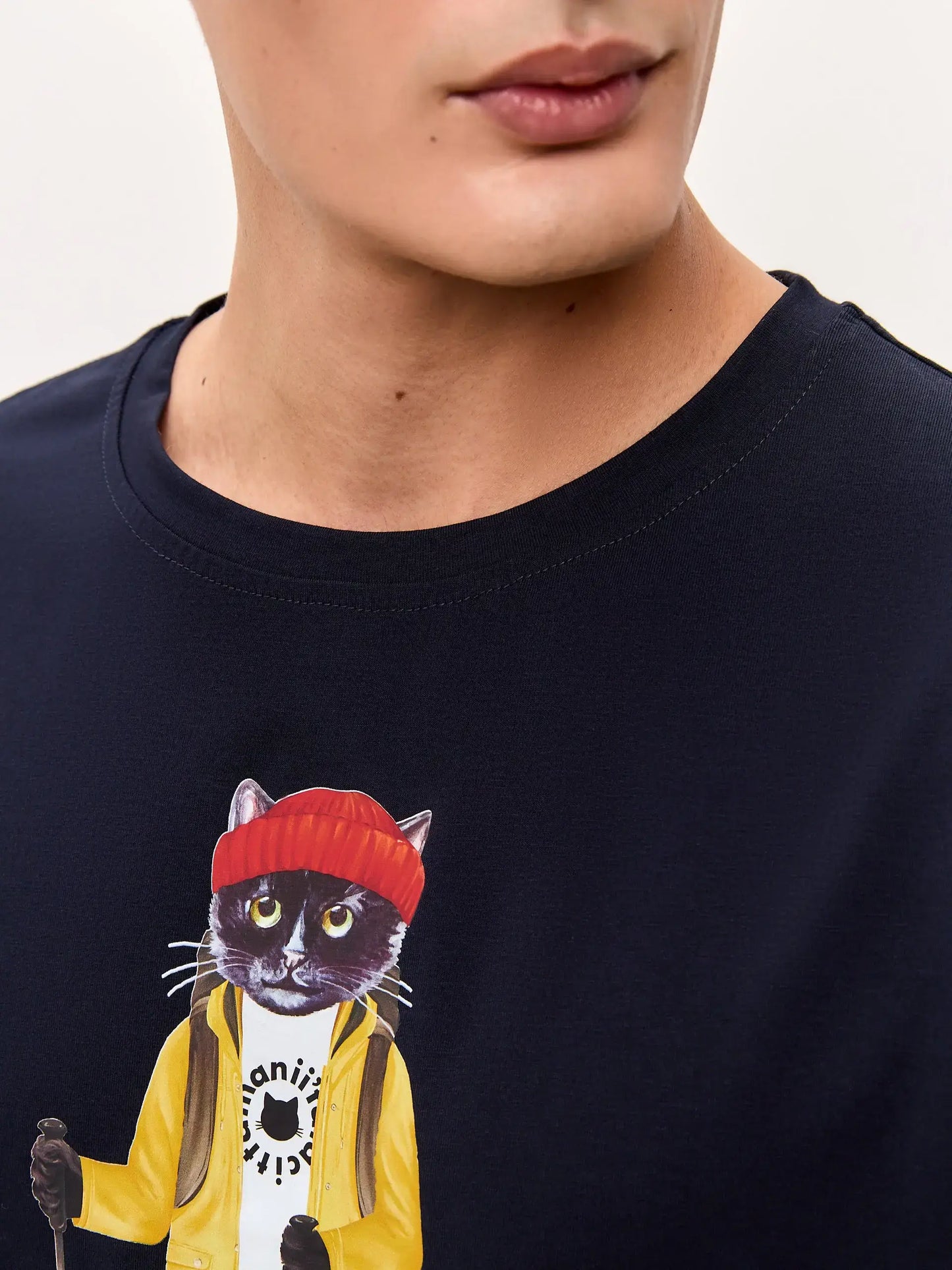 Blue T-shirt Hiking Cat | T-shirt For Cat Lovers | Cat e Lolette