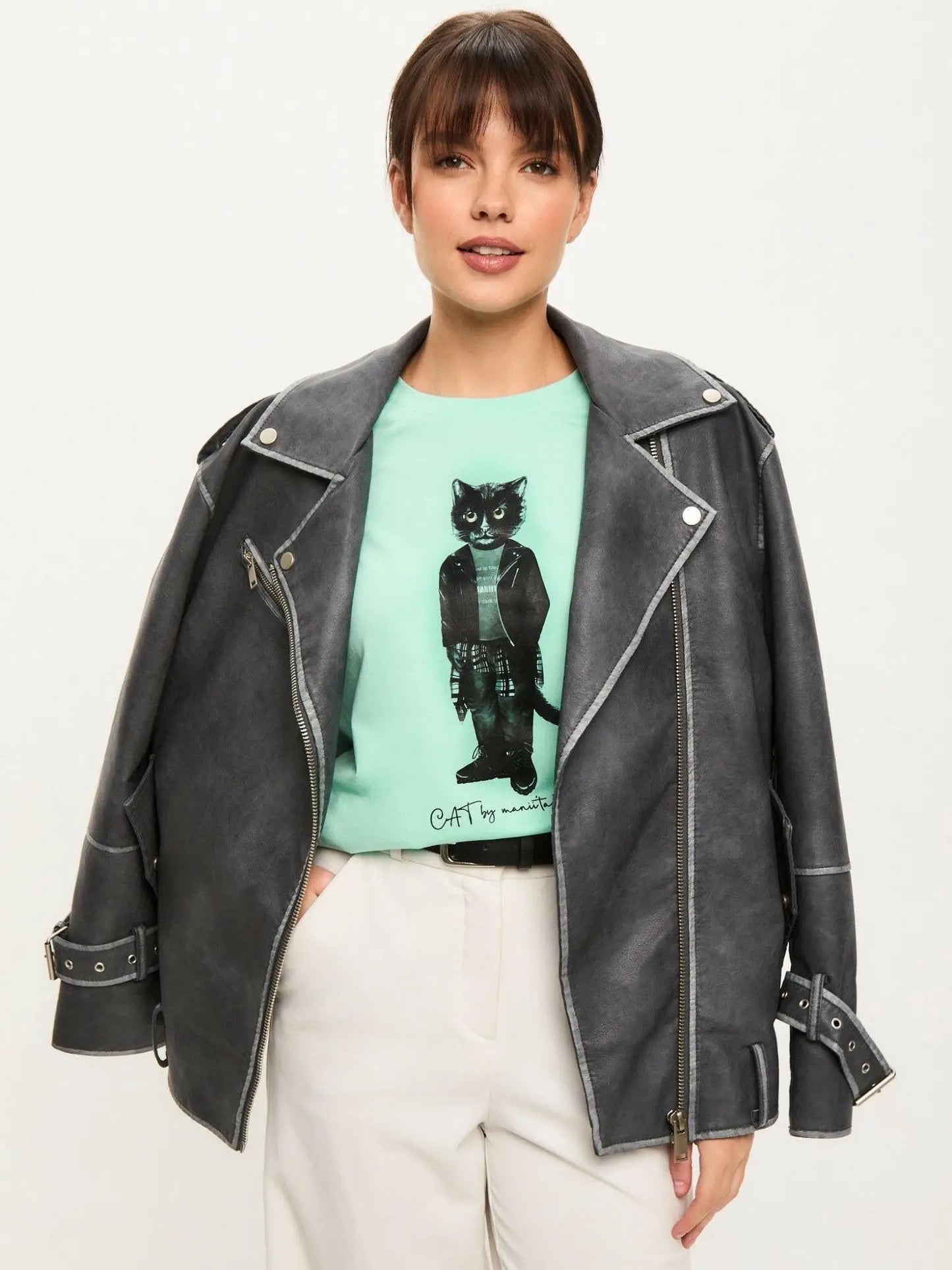 Blue T-shirt Rocker Cat | T-shirt For Cat Lovers | Cat e Lolette