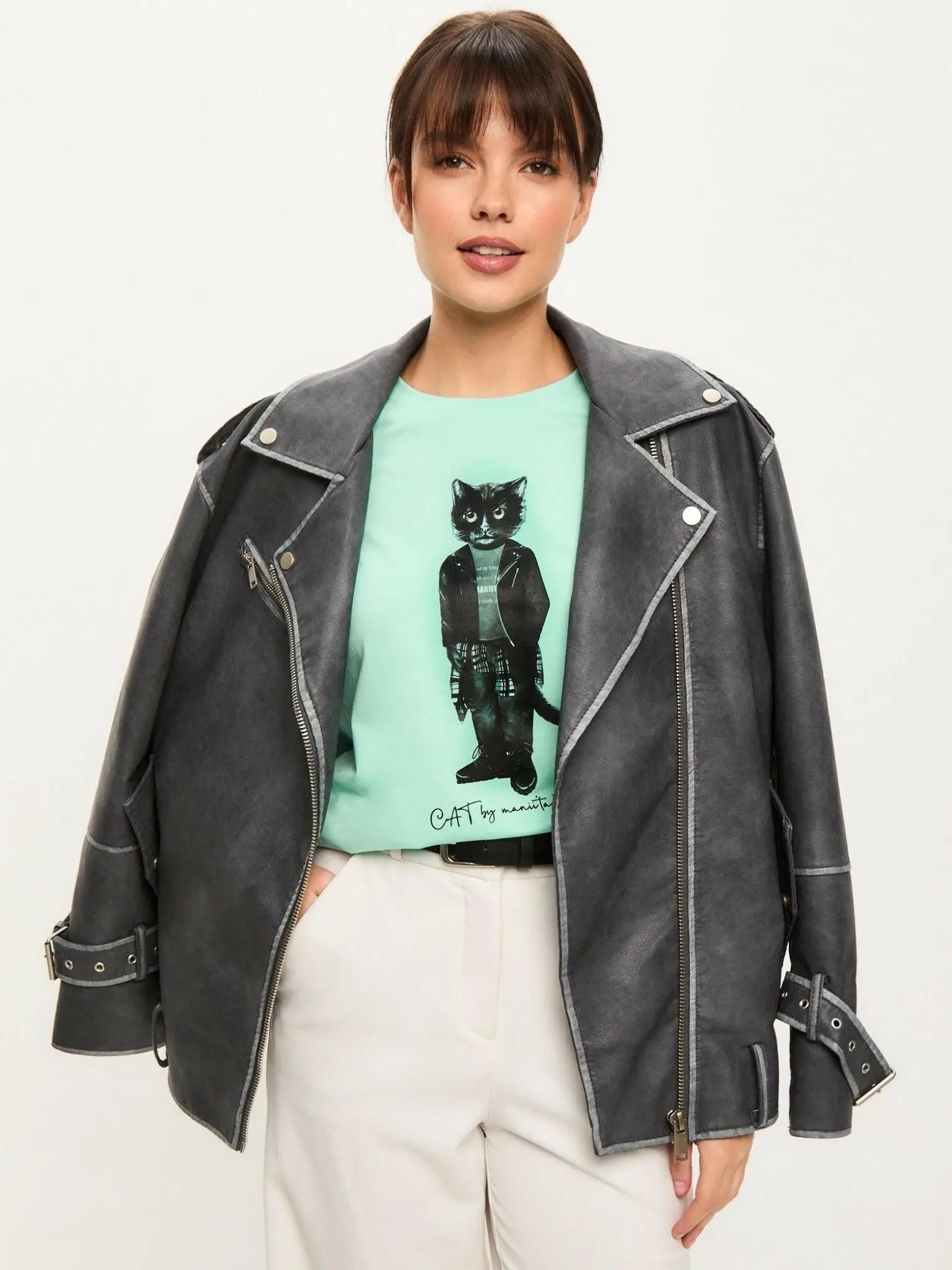 Blue T-shirt Rocker Cat | T-shirt For Cat Lovers | Cat e Lolette