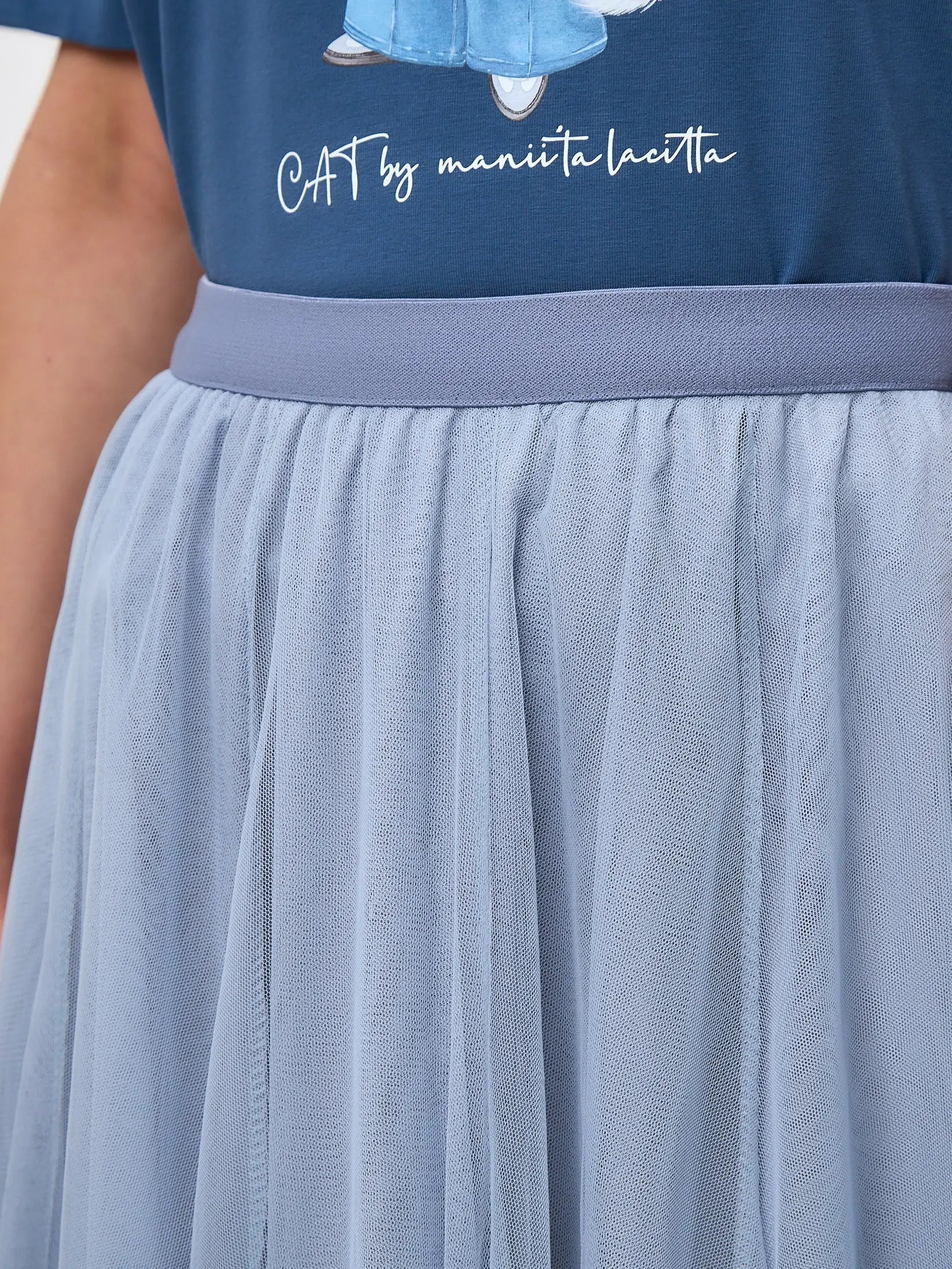 Blue Tulle Skirt Rocky | Bottom For Cat Lovers | Cat e Lolette