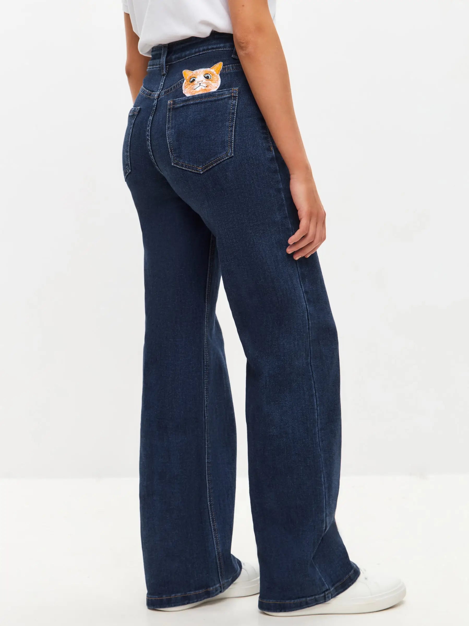 Blue Women’s Jeans | Bottom For Cat Lovers | Cat e Lolette