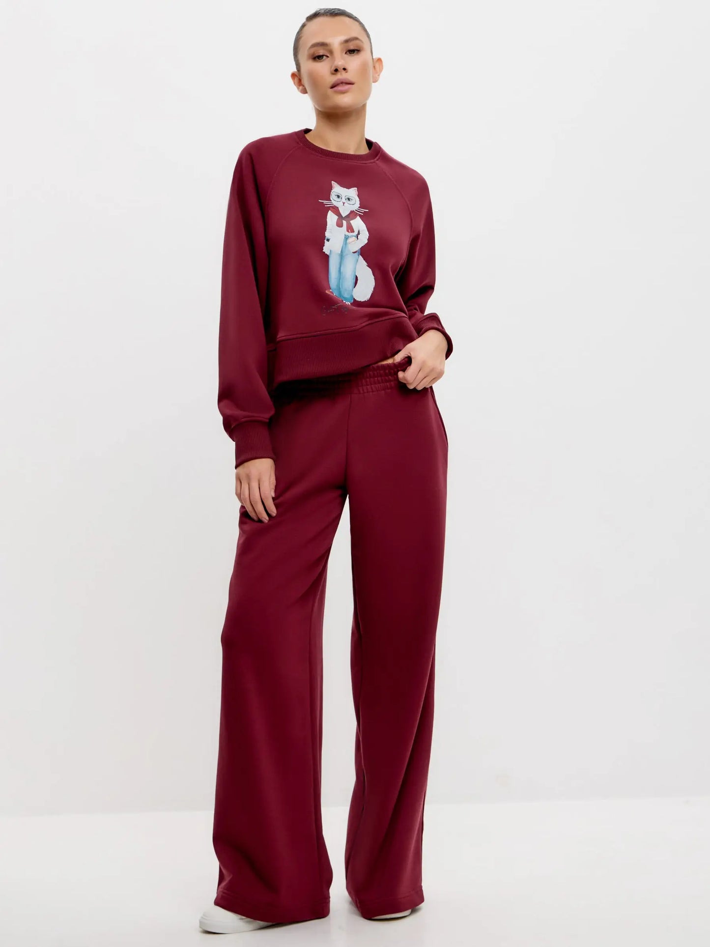 Bordo Women’s Sweatpants | Bottom For Cat Lovers | Cat e Lolette