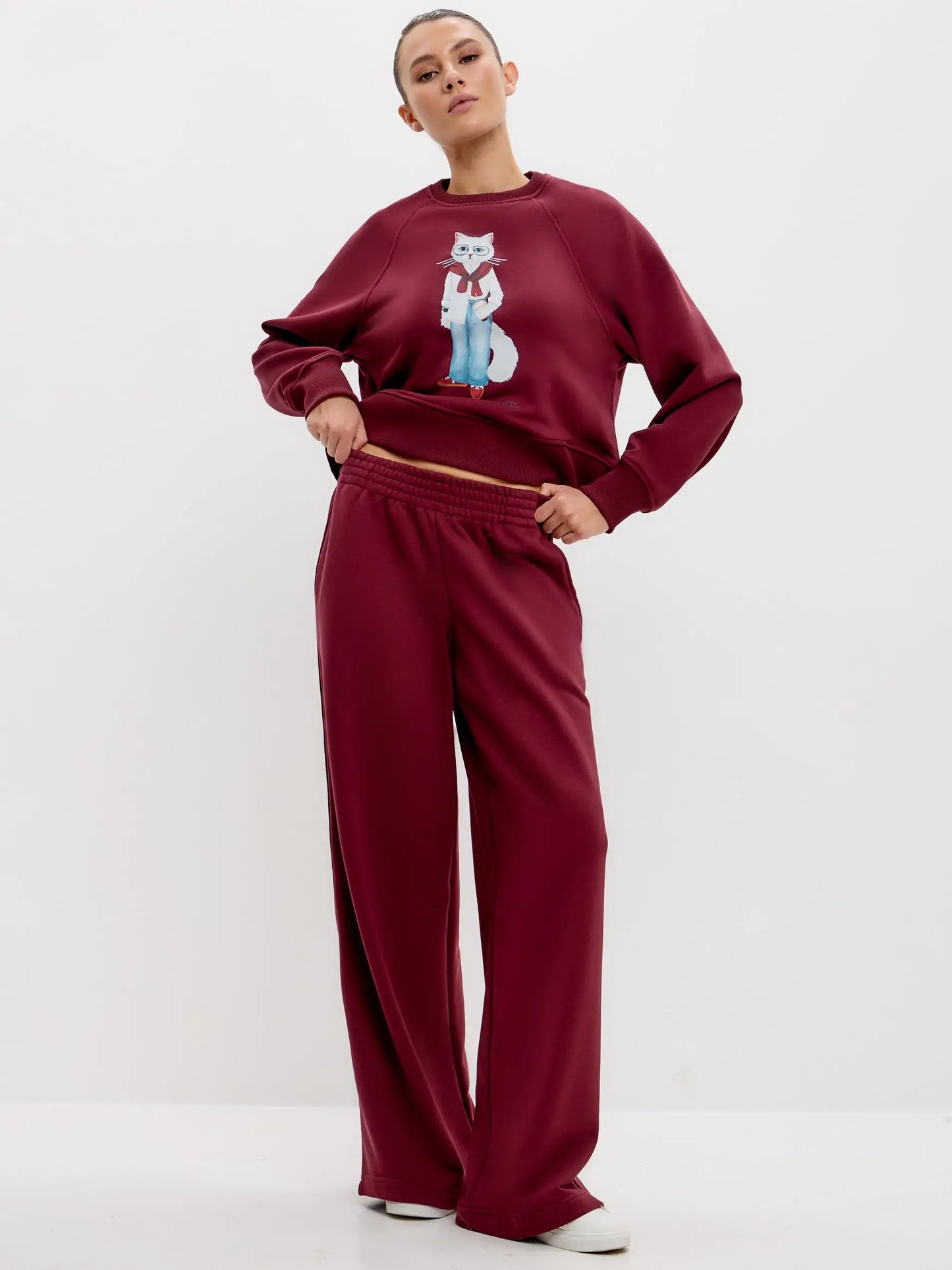 Bordo Women’s Sweatpants | Bottom For Cat Lovers | Cat e Lolette