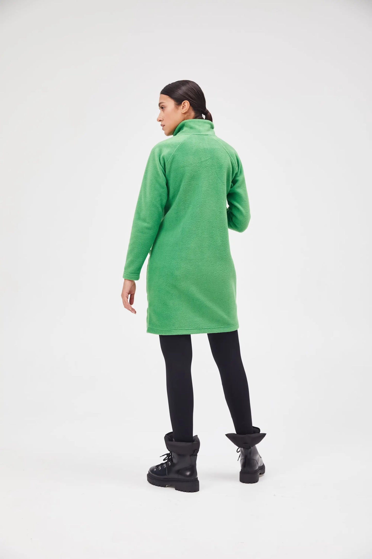 Green Fleece Dress | Fleece (recycled) For Cat Lovers | Cat e Lolette