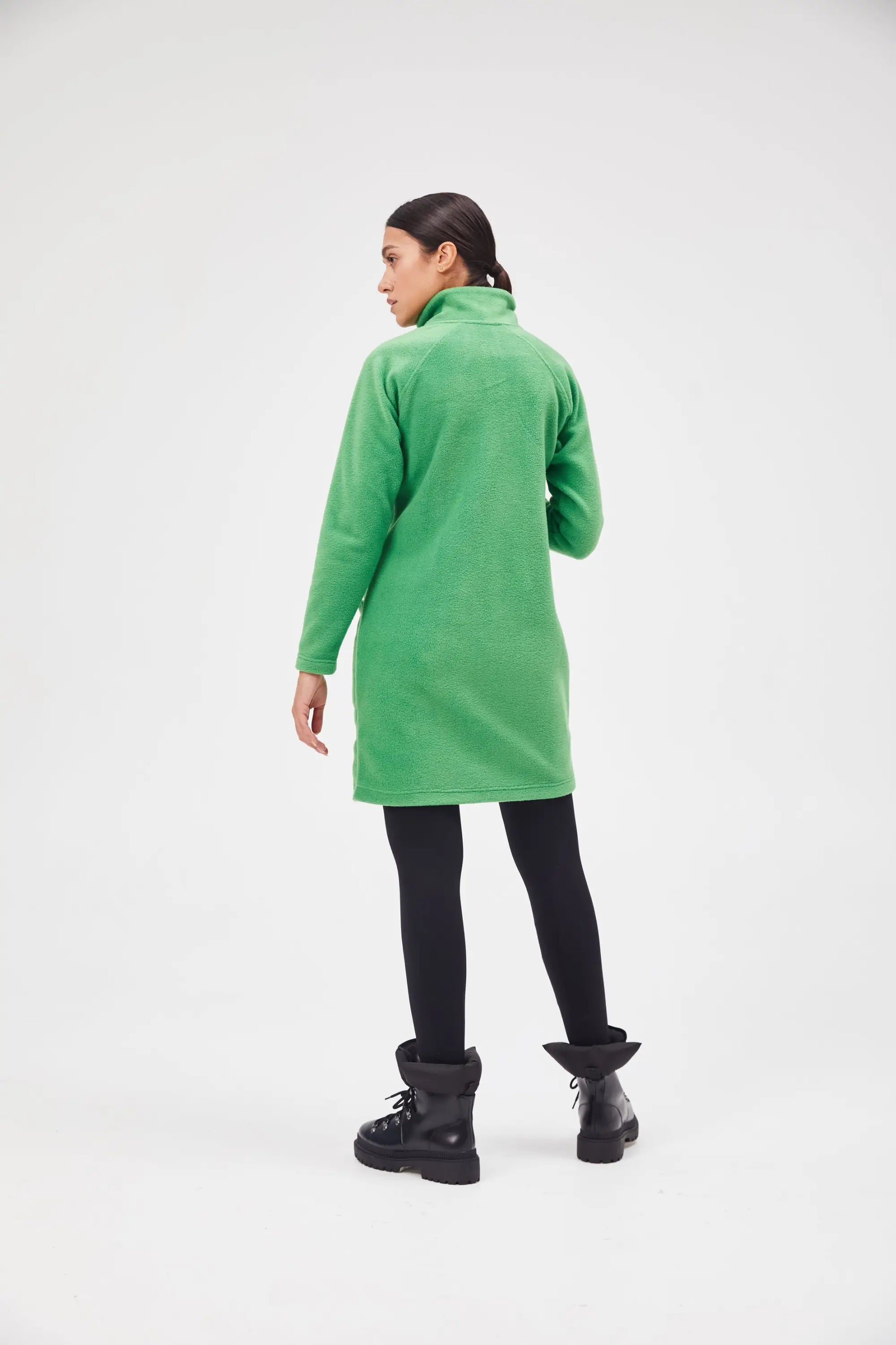 Green Fleece Dress | Fleece (recycled) For Cat Lovers | Cat e Lolette