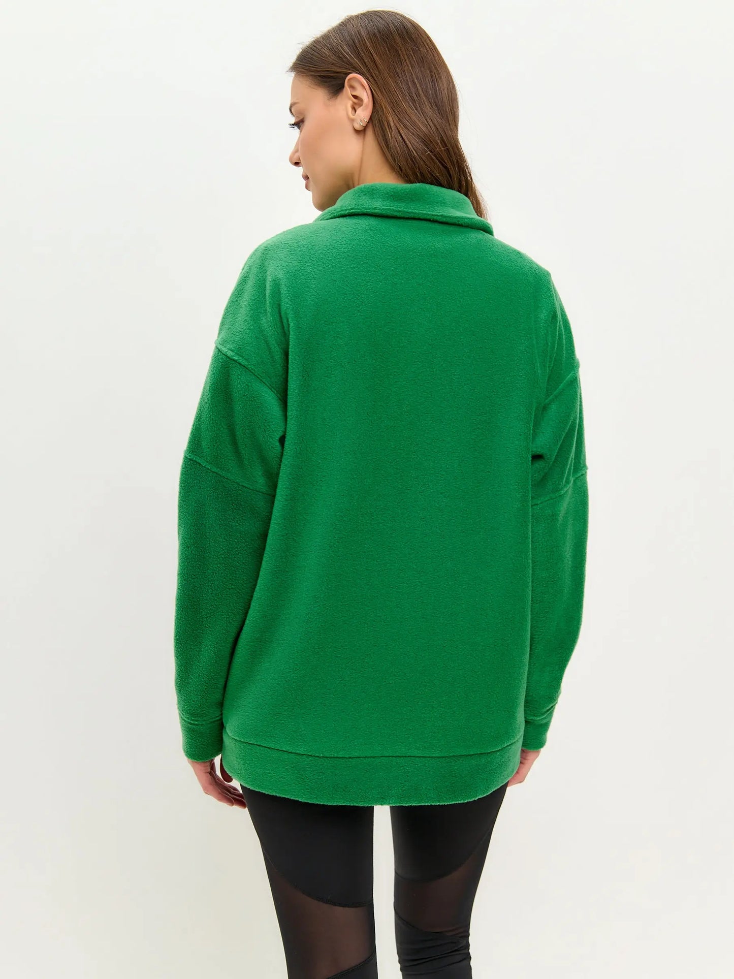 Green Fleece Sweatshirt | Fleece (recycled) For Cat Lovers | Cat e