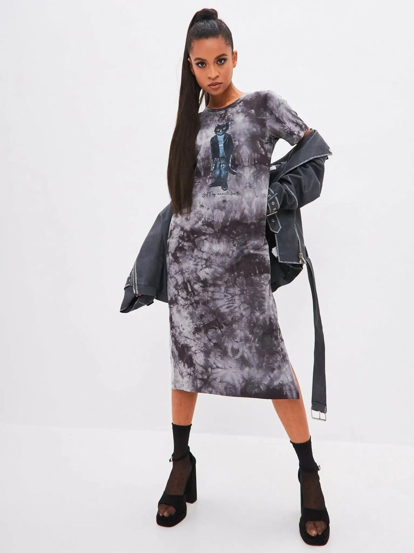 Grey Dress Rocker Cat | Dress For Cat Lovers | Cat e Lolette