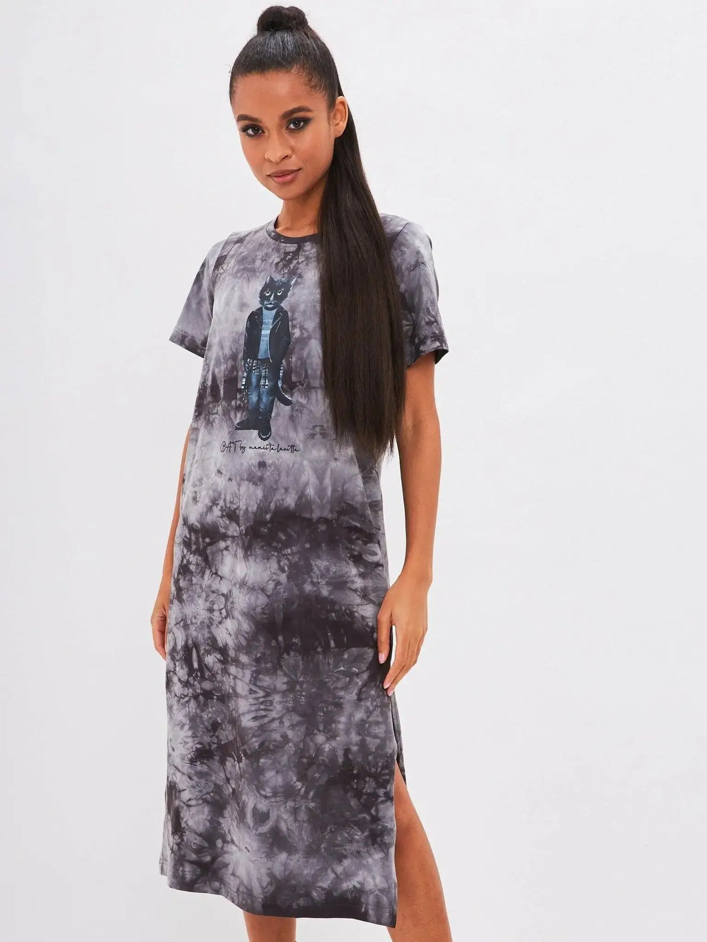 Grey Dress Rocker Cat | Dress For Cat Lovers | Cat e Lolette