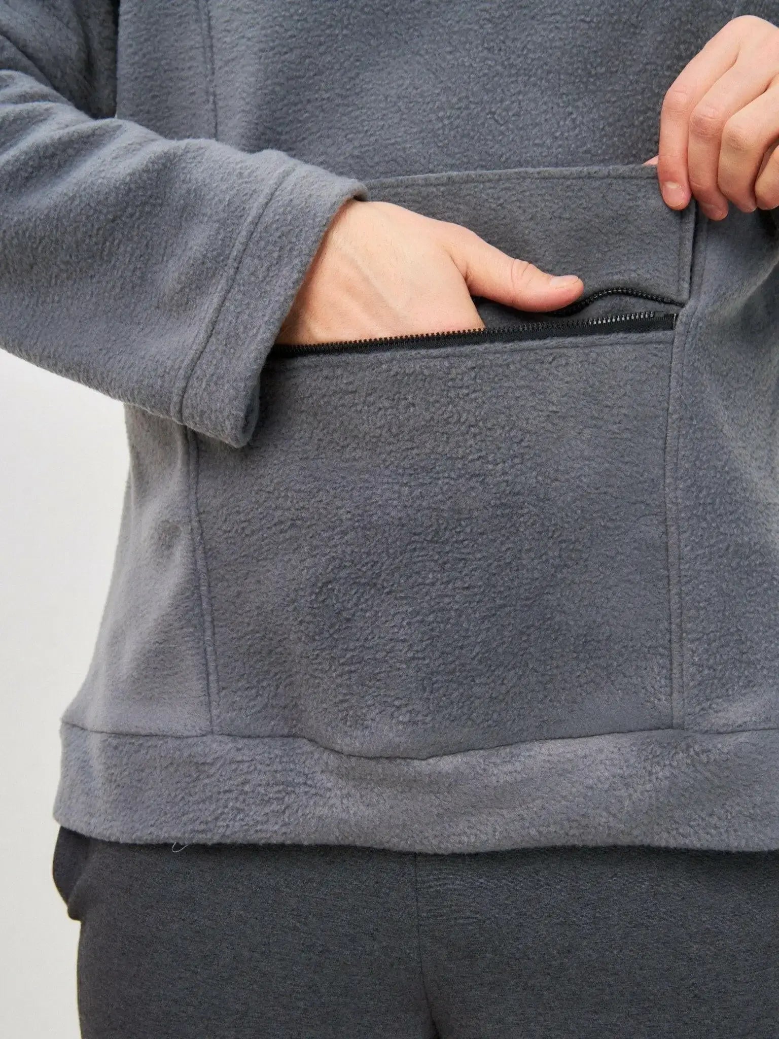 Grey Fleece Hoodie | Fleece (recycled) For Cat Lovers | Cat e Lolette