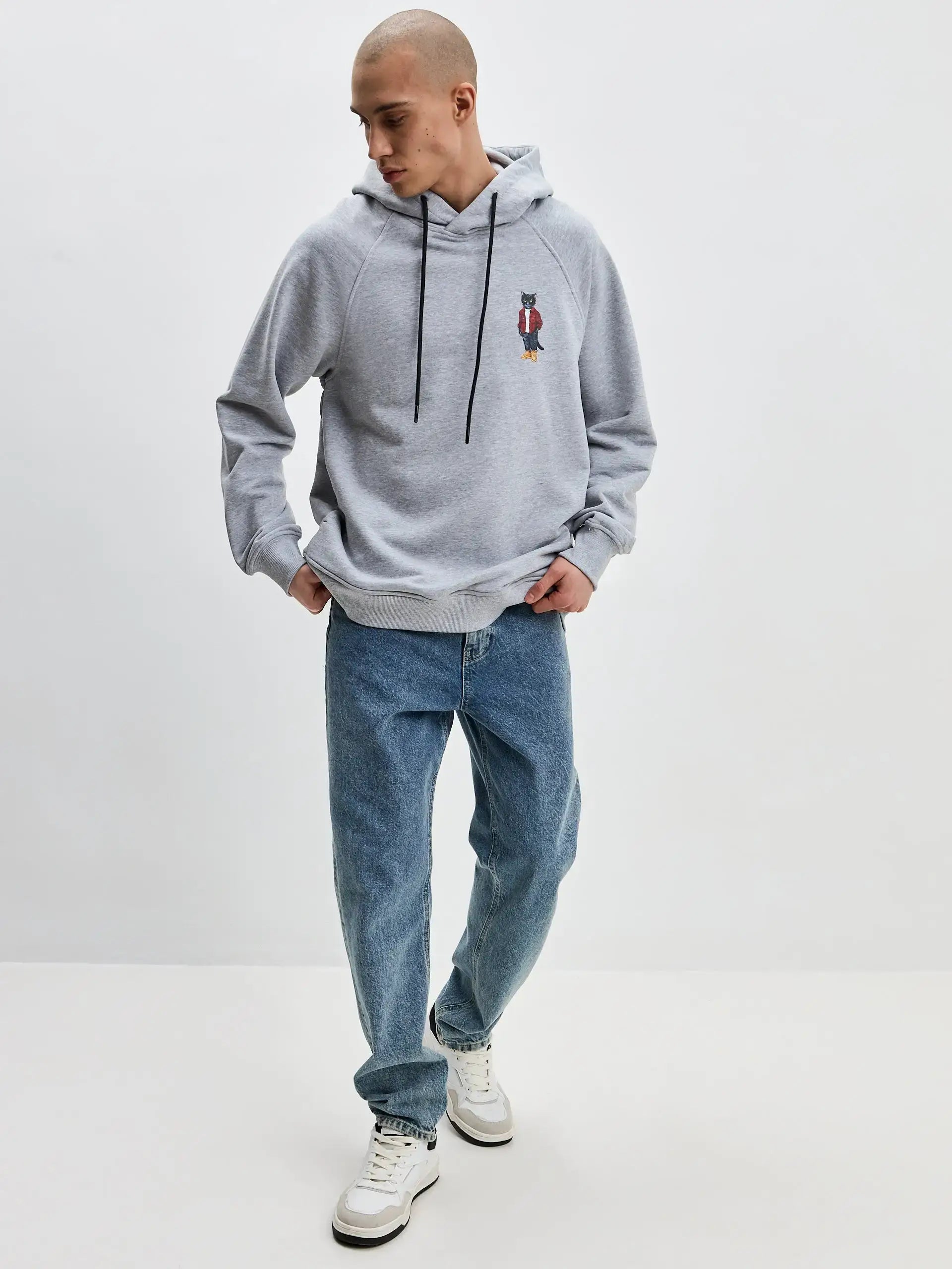 Grey Hoodie Country Cat | Hoodie & sweatshirt For Cat Lovers | Cat e