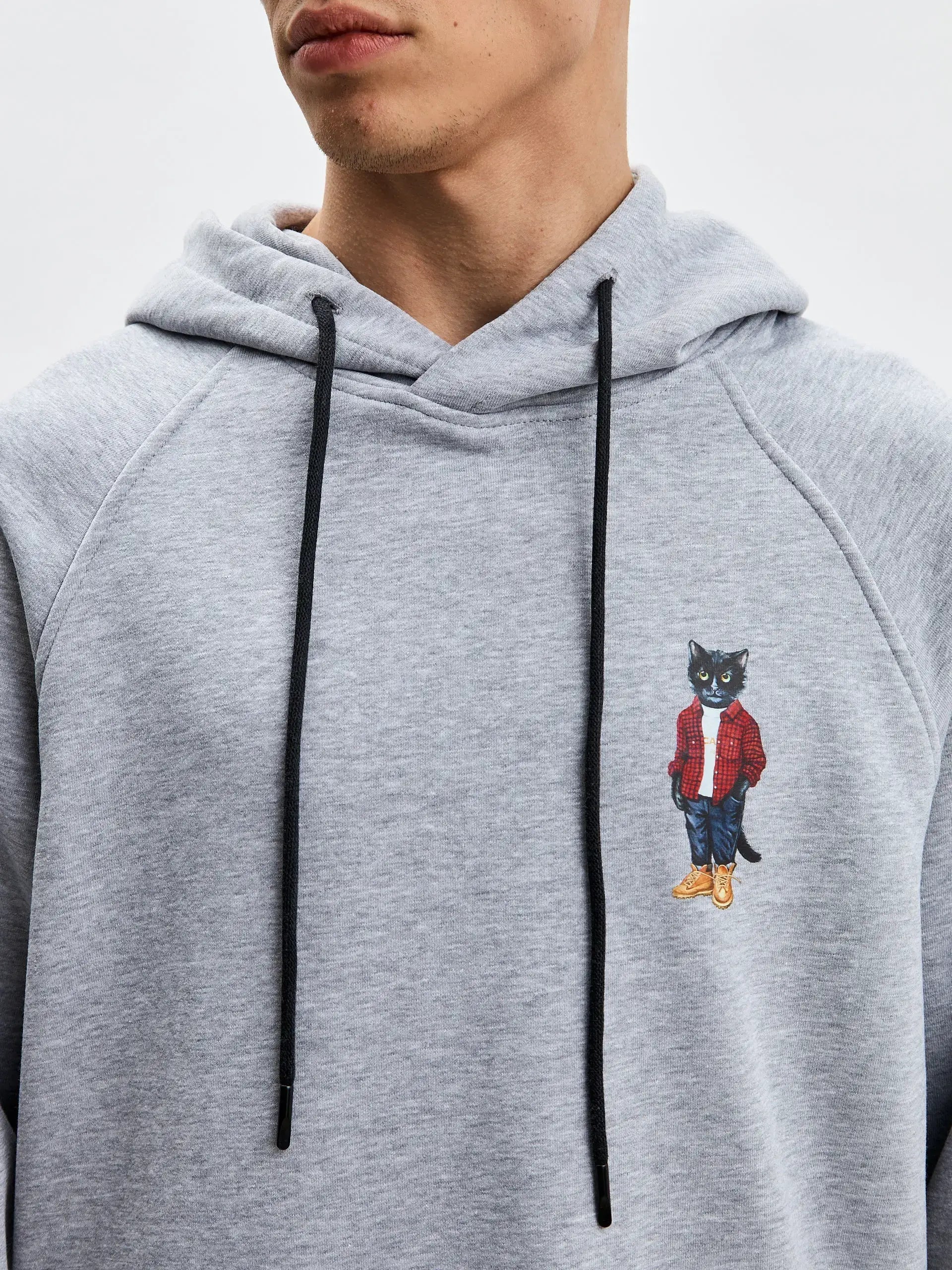 Grey Hoodie Country Cat | Hoodie & sweatshirt For Cat Lovers | Cat e