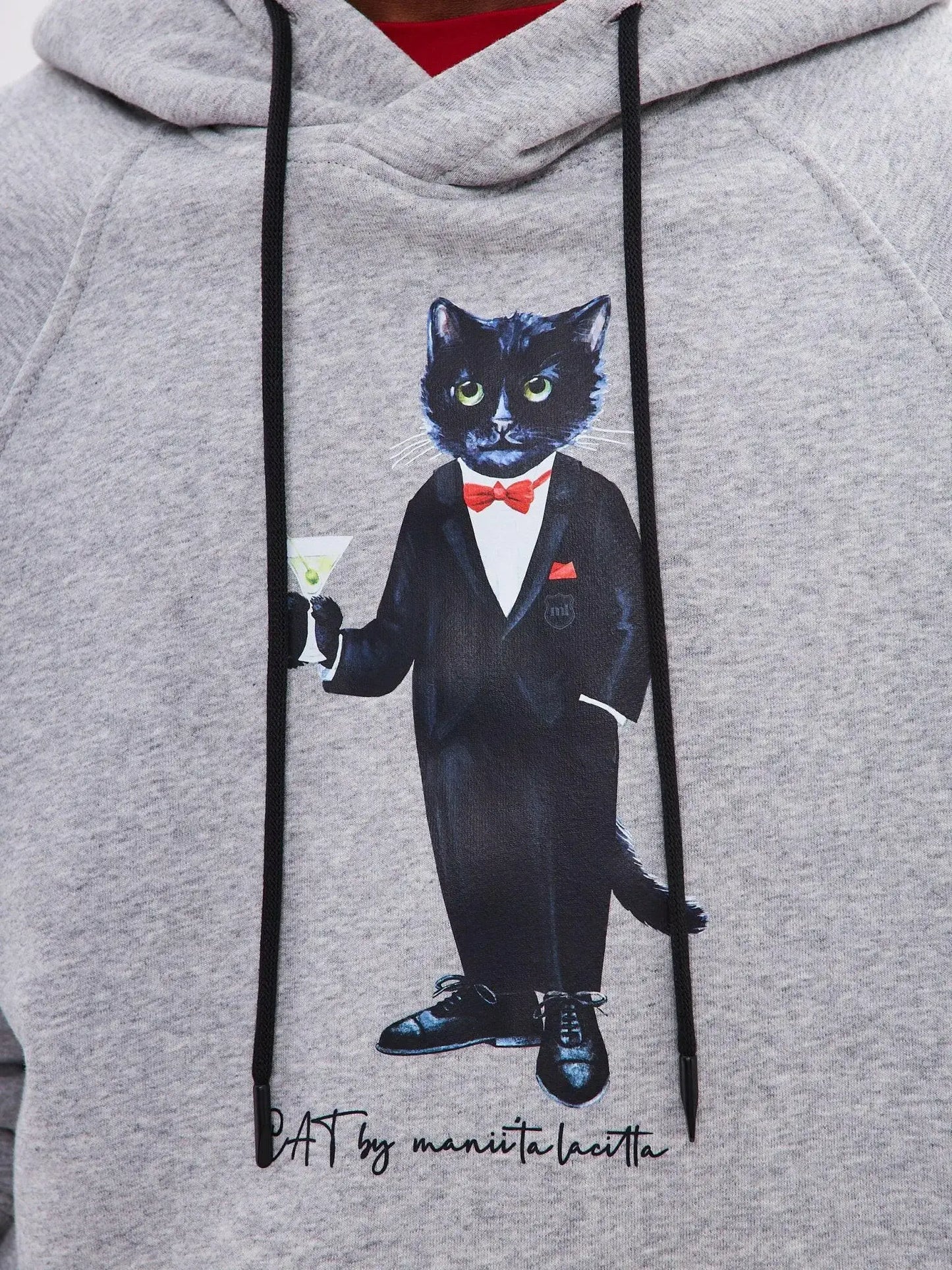 Grey Hoodie Dandy Cat | Hoodie & sweatshirt For Cat Lovers | Cat e