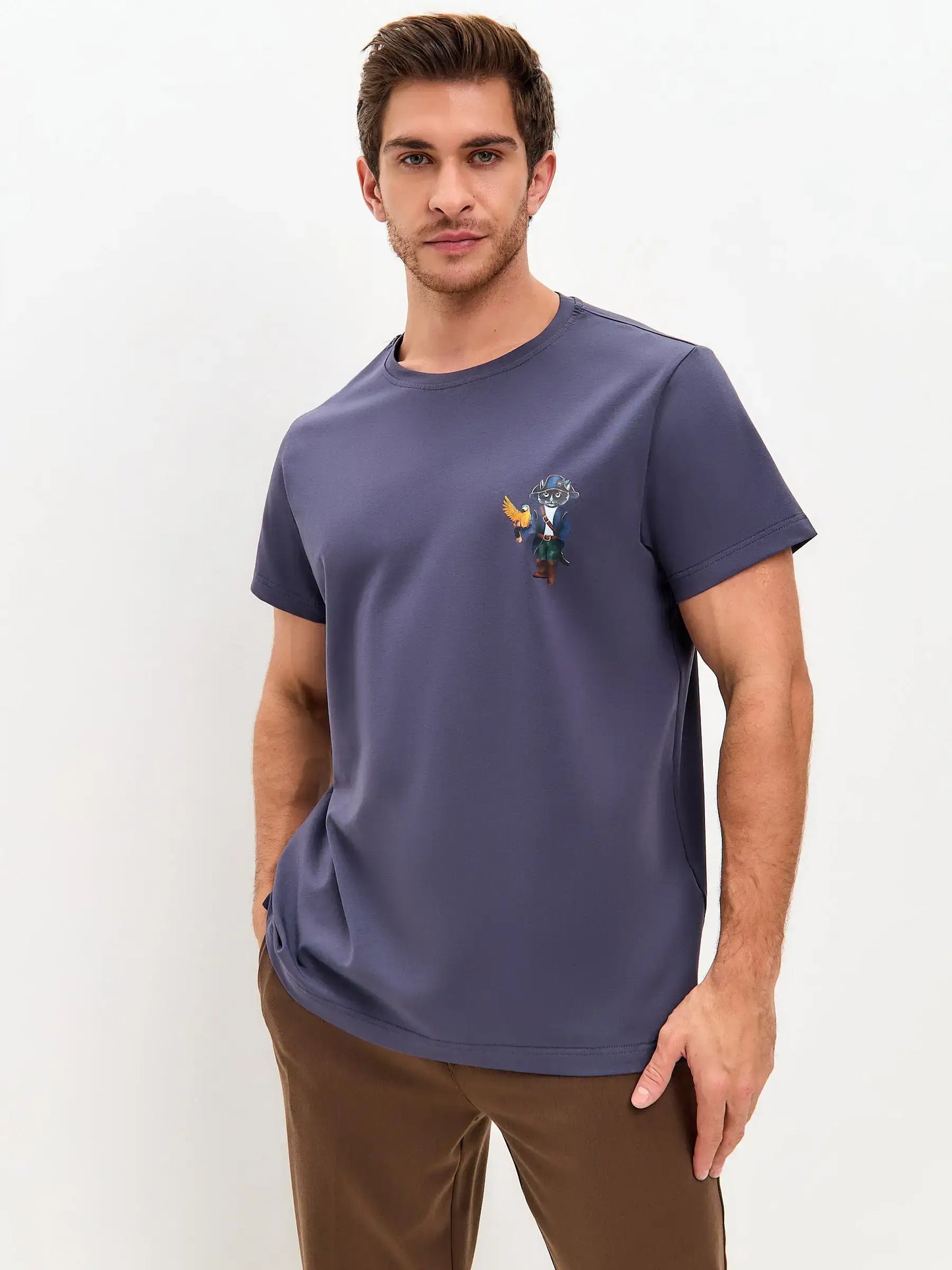 Grey T-shirt Pirate Cat | T-shirt For Cat Lovers | Cat e Lolette