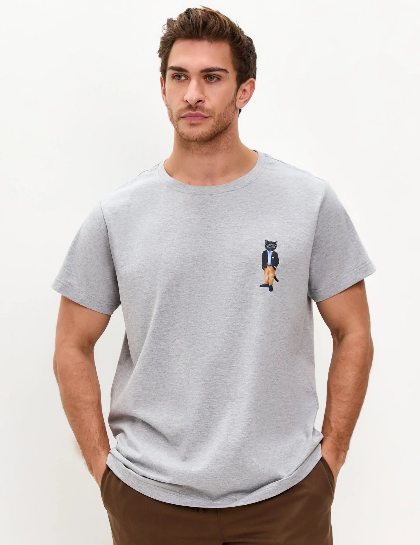 Grey T-shirt Regatta Cat | T-shirt For Cat Lovers | Cat e Lolette