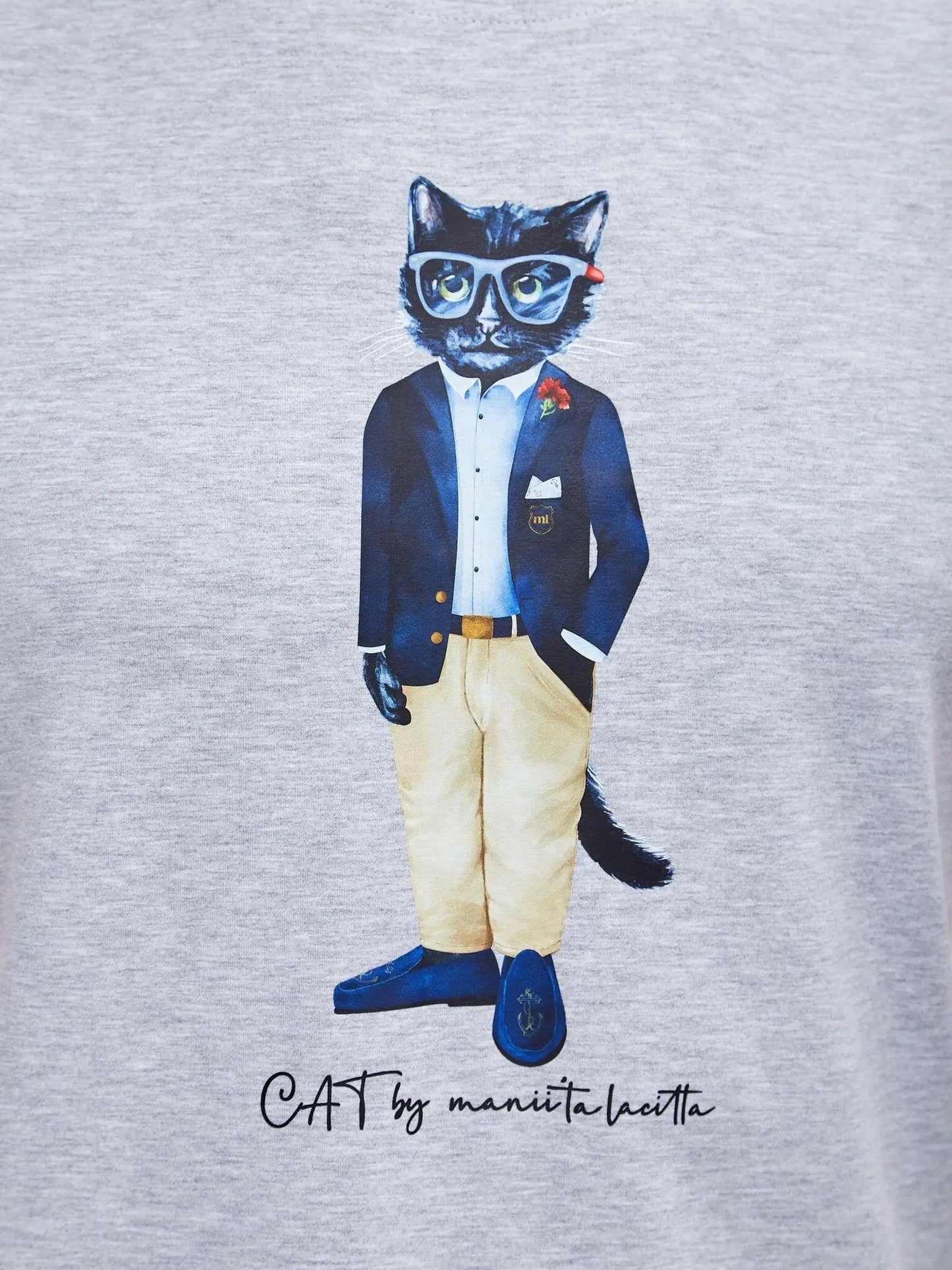 Grey T-shirt Regatta Cat | T-shirt For Cat Lovers | Cat e Lolette