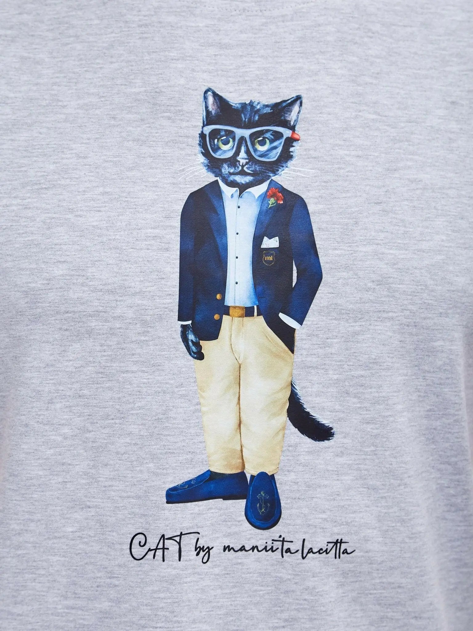 Grey T-shirt Regatta Cat | T-shirt For Cat Lovers | Cat e Lolette
