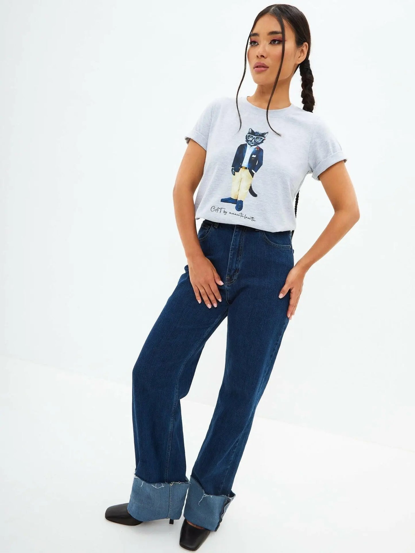 Grey T-shirt Regatta Cat | T-shirt For Cat Lovers | Cat e Lolette