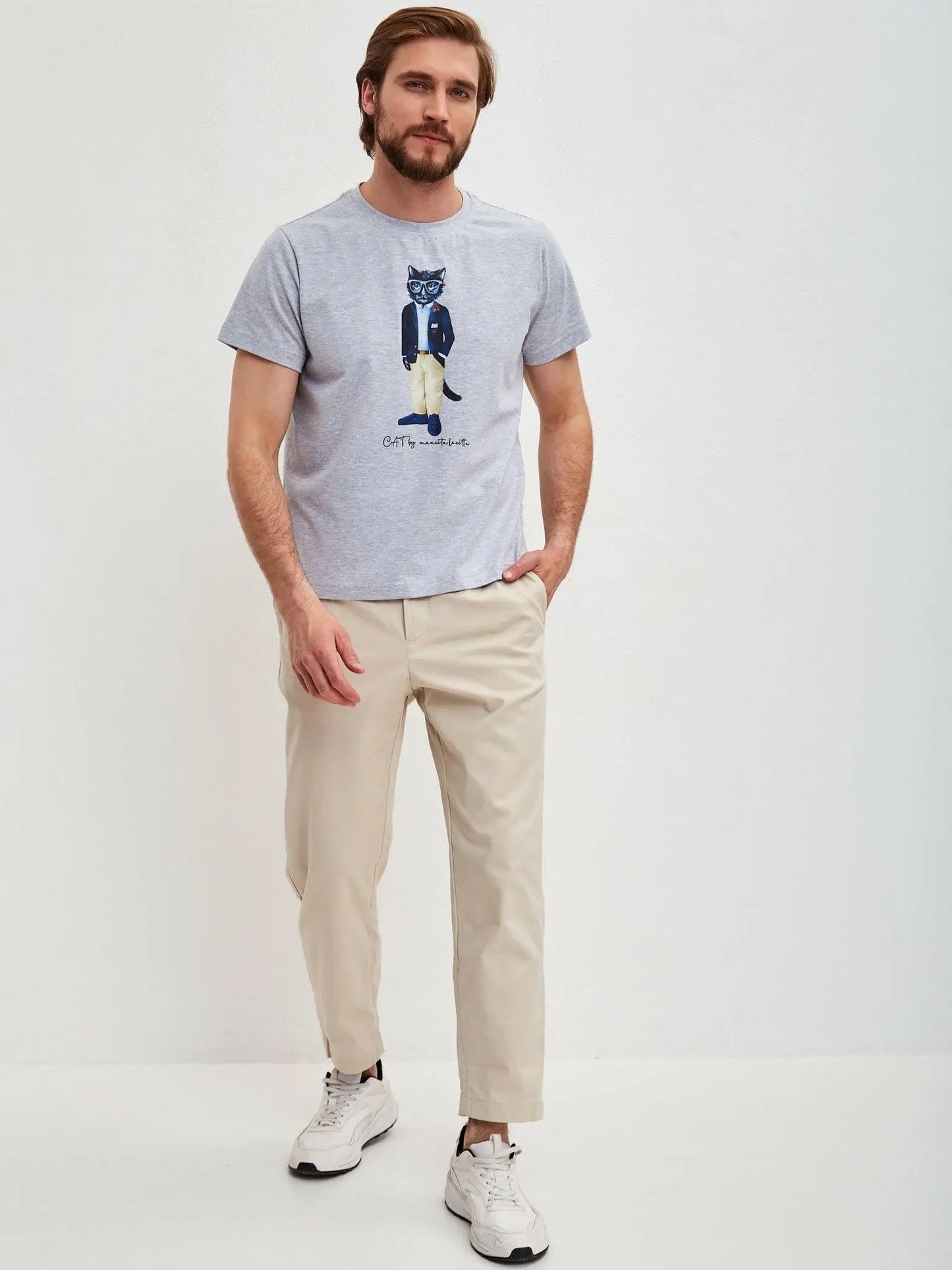 Grey T-shirt Regatta Cat | T-shirt For Cat Lovers | Cat e Lolette