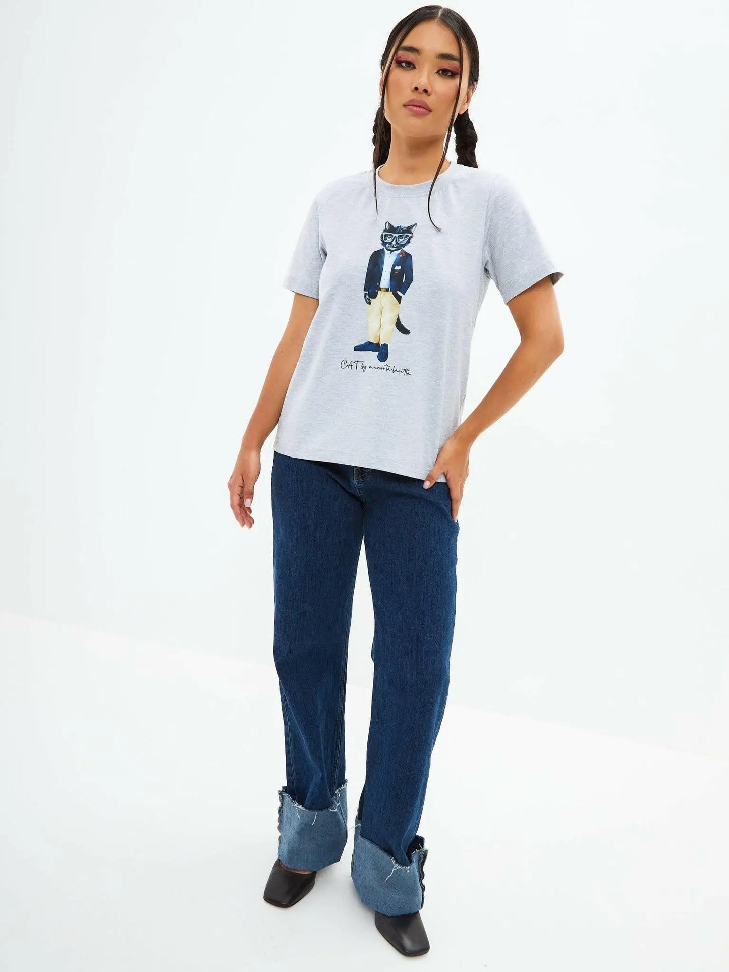 Grey T-shirt Regatta Cat | T-shirt For Cat Lovers | Cat e Lolette