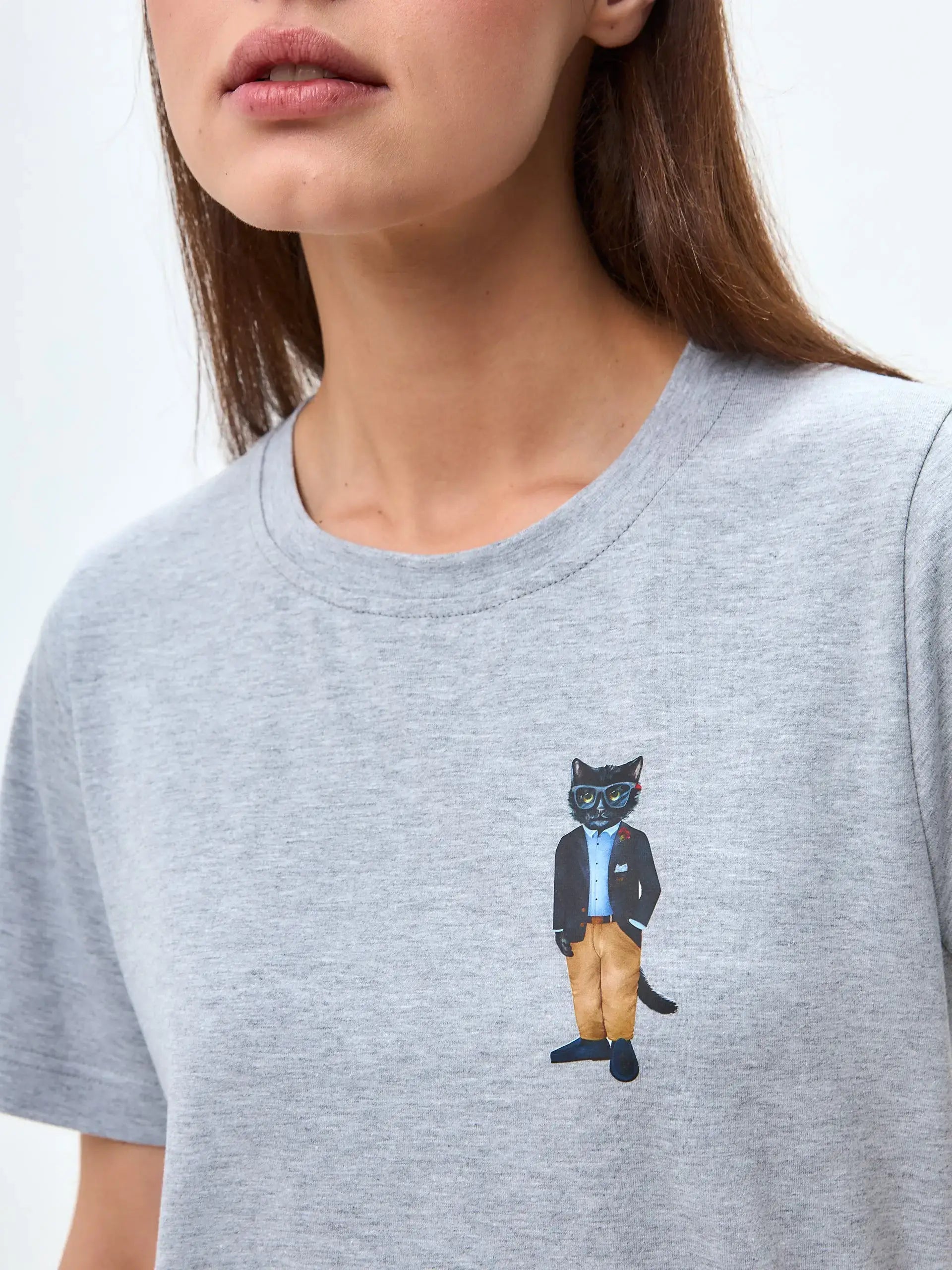 Grey T-shirt Regatta Cat | T-shirt For Cat Lovers | Cat e Lolette