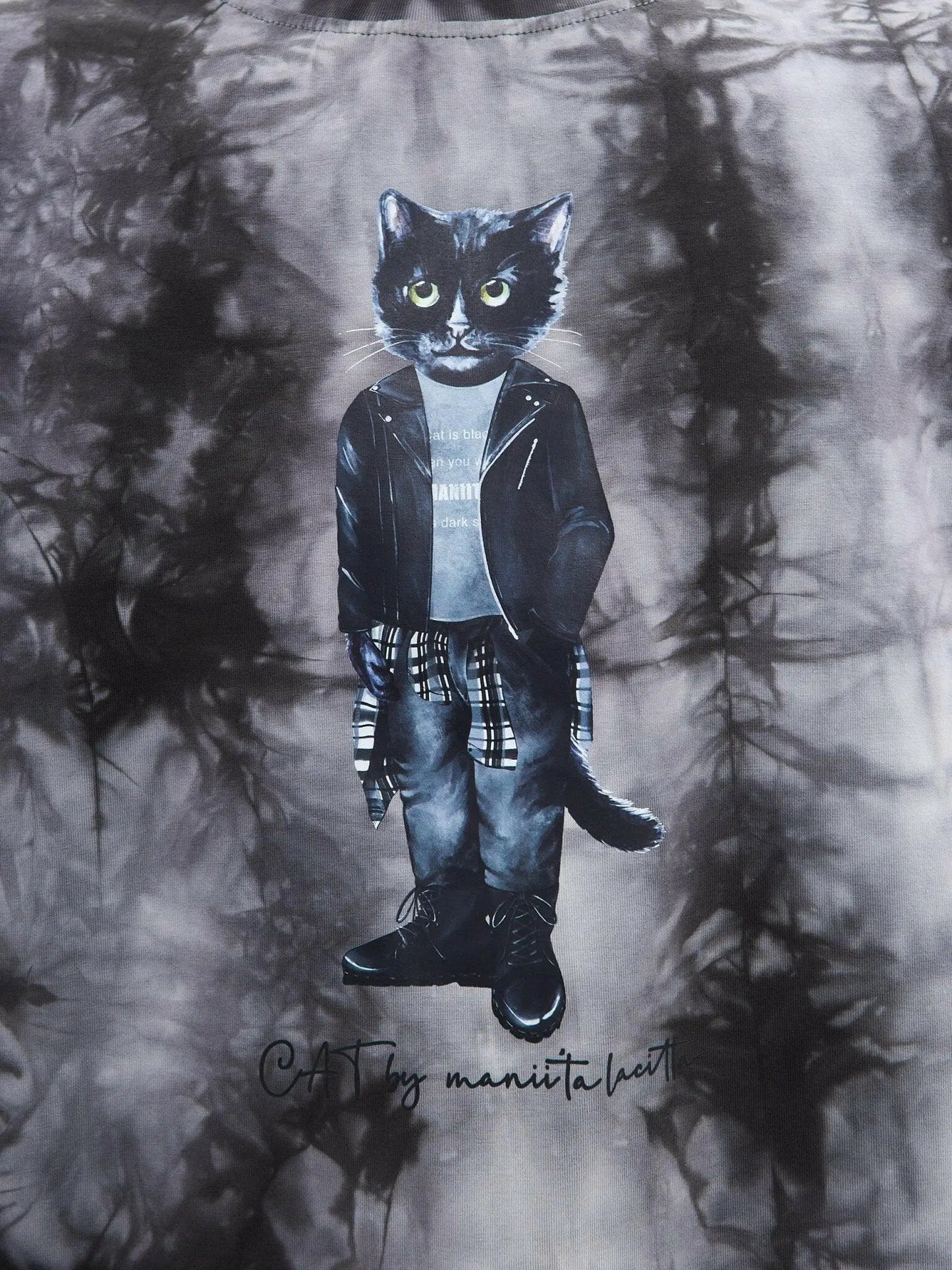 Grey T-shirt Rocker Cat | T-shirt For Cat Lovers | Cat e Lolette