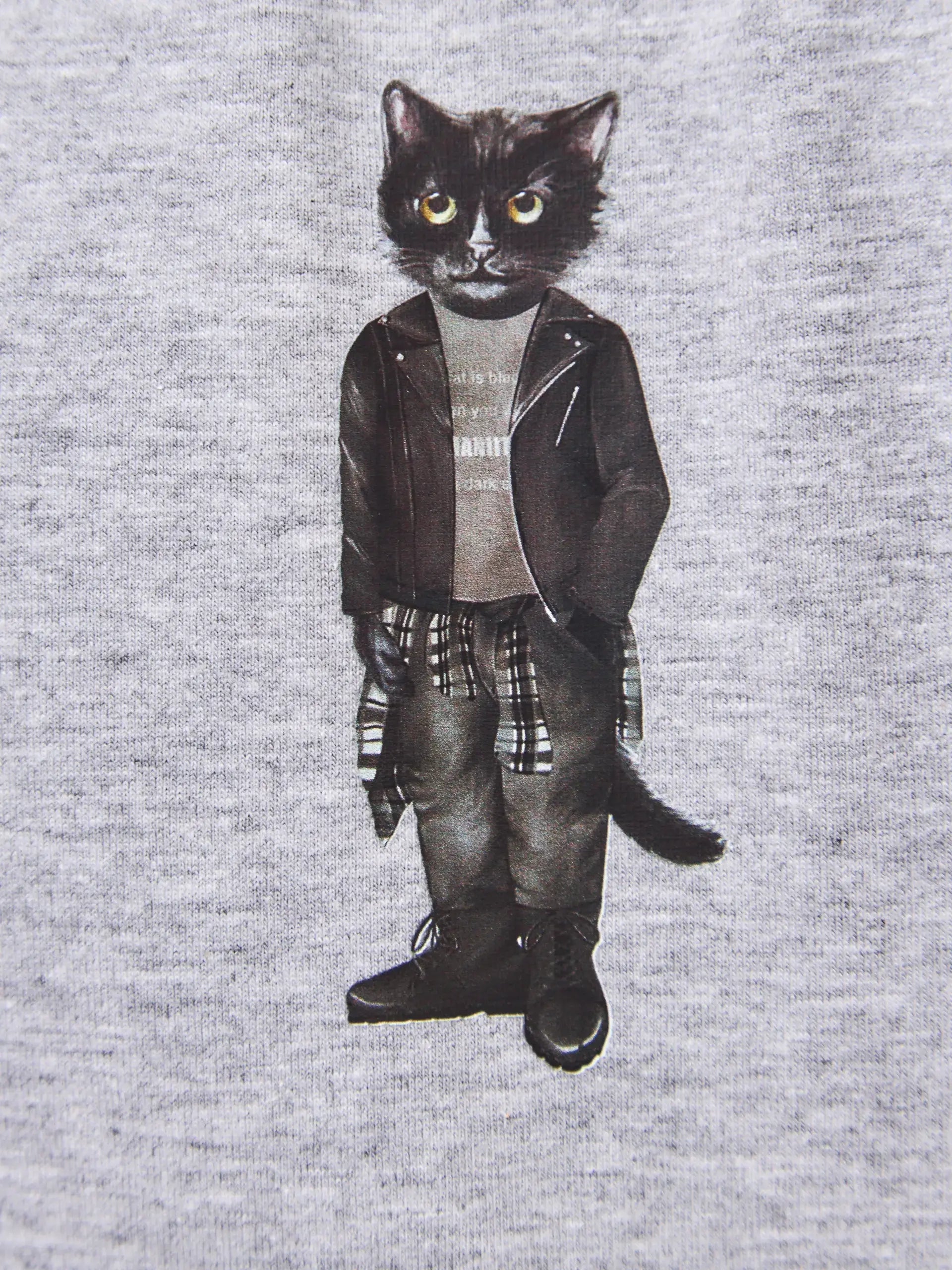 Grey T-shirt Rocker Cat | T-shirt For Cat Lovers | Cat e Lolette