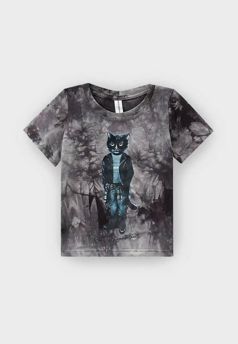 Grey T-shirt Rocker Cat | T-shirt For Cat Lovers | Cat e Lolette